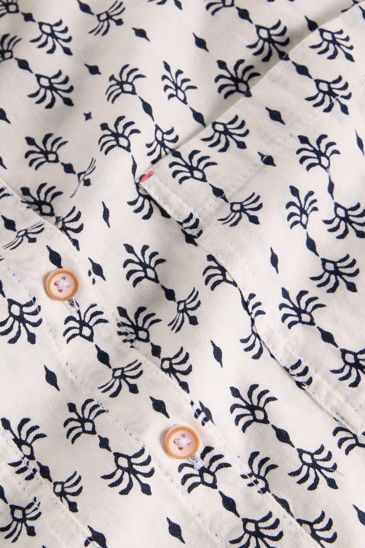 SOPHIE ORGANIC COTTON SHIRT WHITE PRINT 4