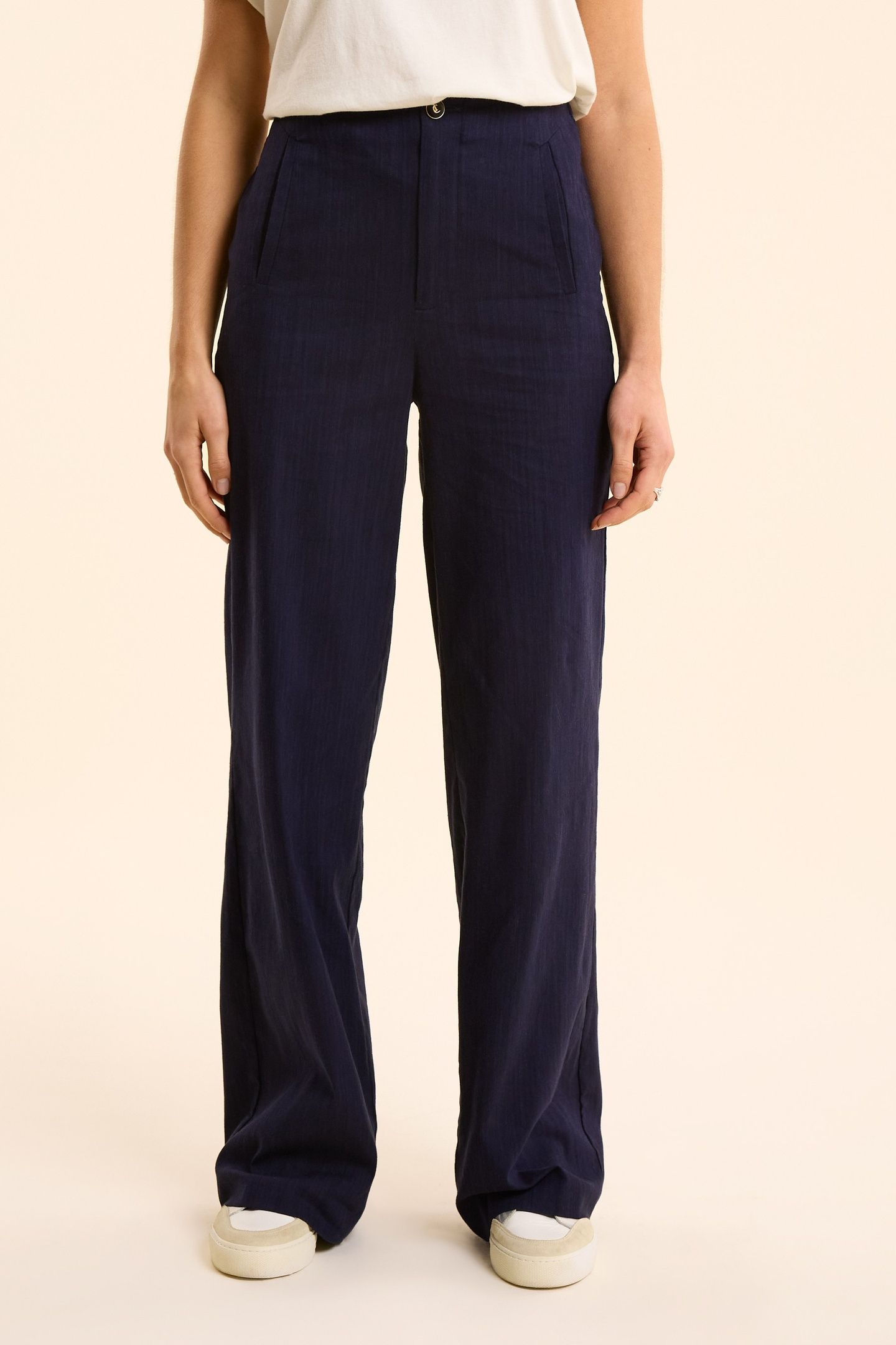 WIDE-LEG NAVY SUIT PANTS MARINE 1