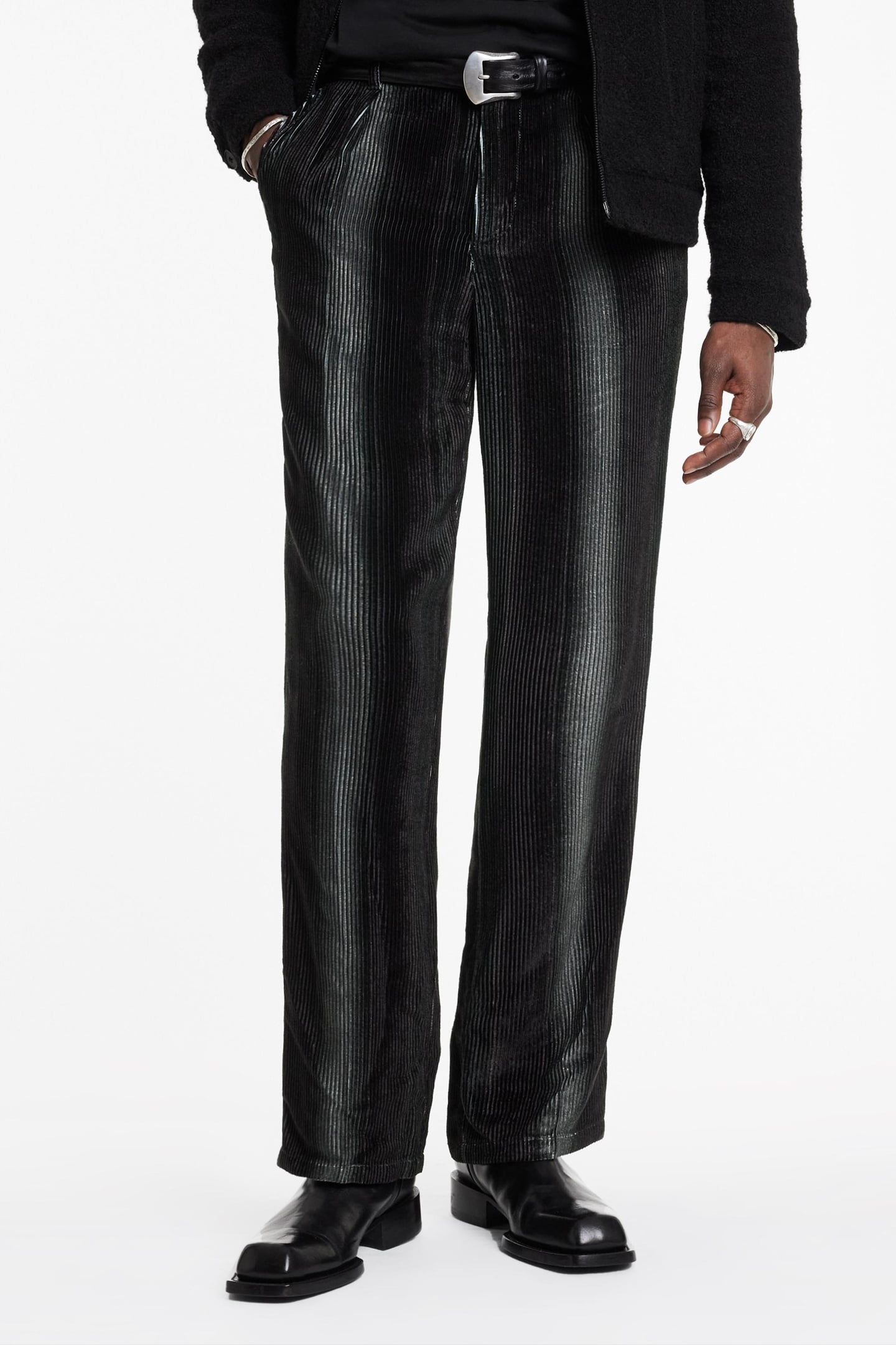 RELAX PANTS WITH WAIST BELTED PANTS SMOKED PEARL GREY 1