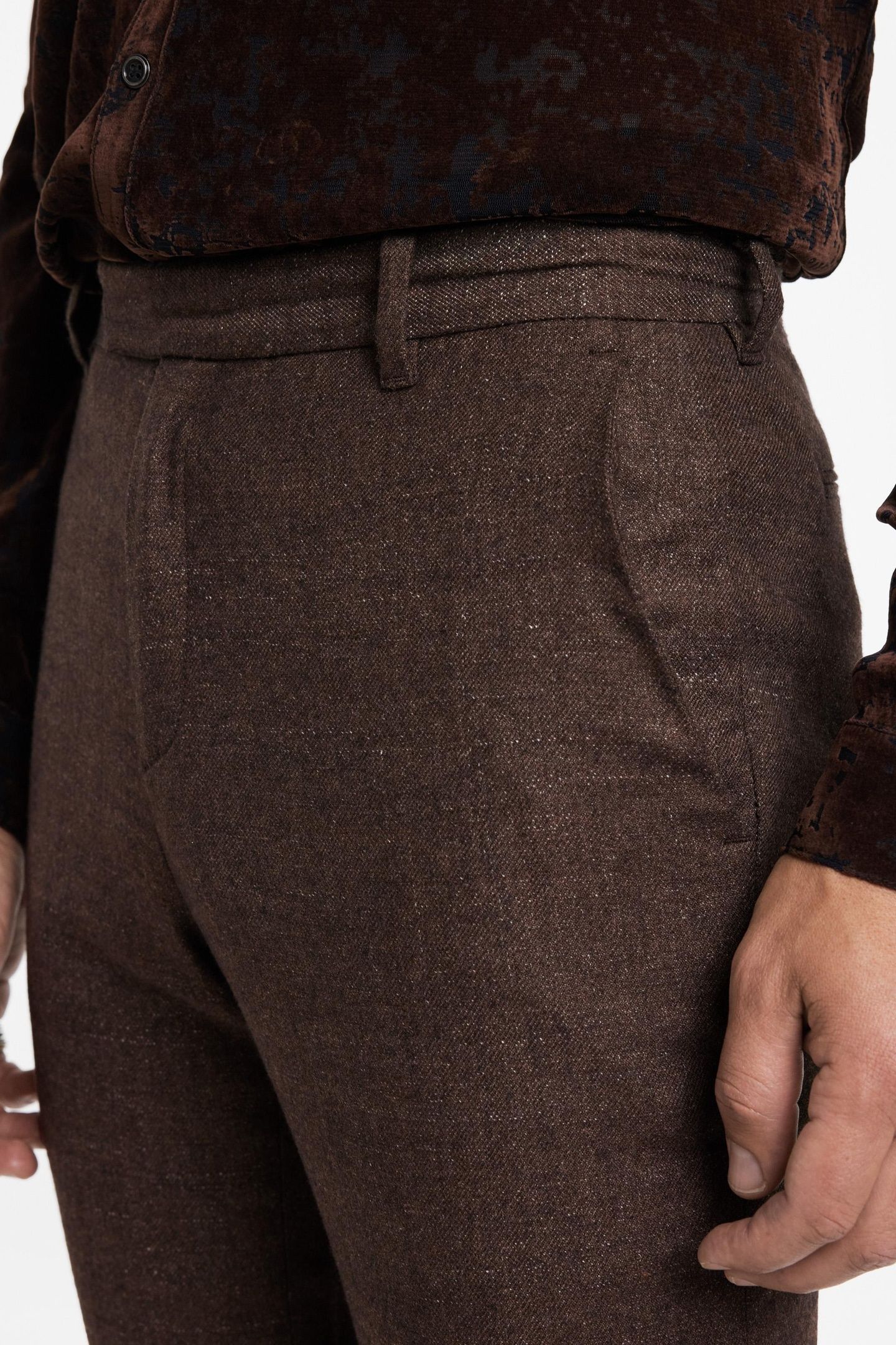 MERCER PANTS - SLIM FIT PANTS WITH WELT OLD BARK 3