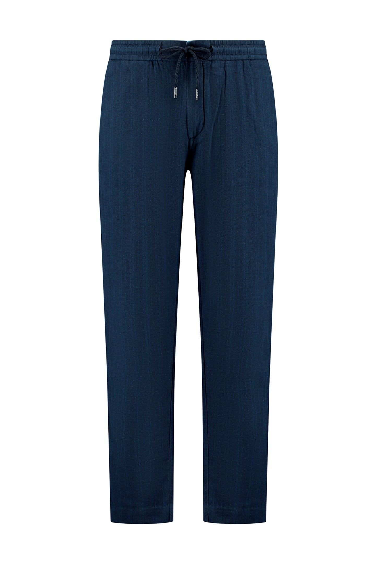 LENNY LINEN TROUSERS YARN DYE STRIPES BLUE DARK NAVY STRIPES 6