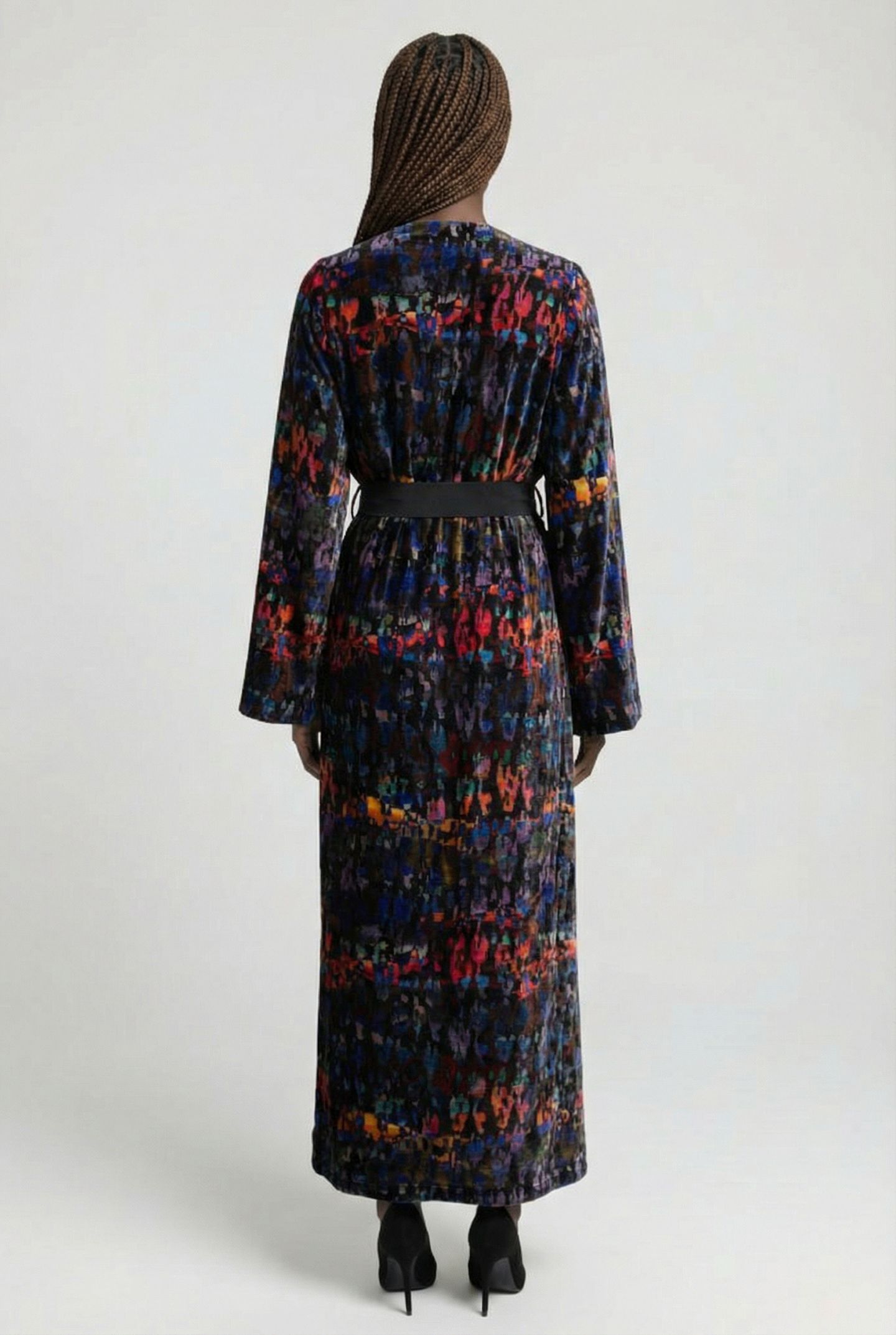 WOMEN'S LONG SLEEVE KIMONO-DRESS CAMOU PRINT 2