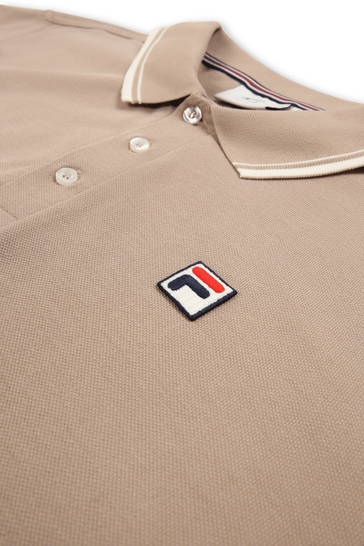 BIELLA REGULAR TIPPED LONG SLEEVE POLO SHIRT TAUPE GRAY 7
