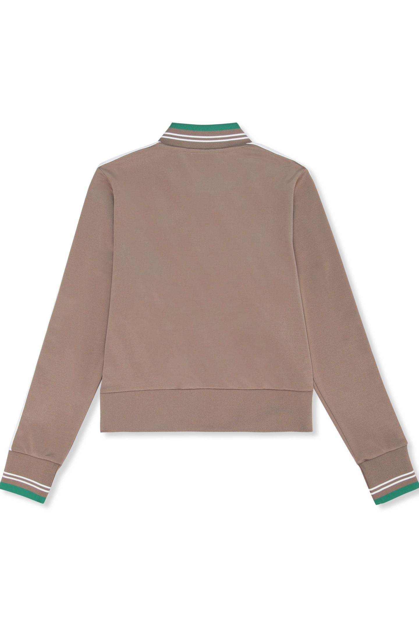 SAGANO CROPPED TAPED TRACK JACKET TAUPE GRAY 5