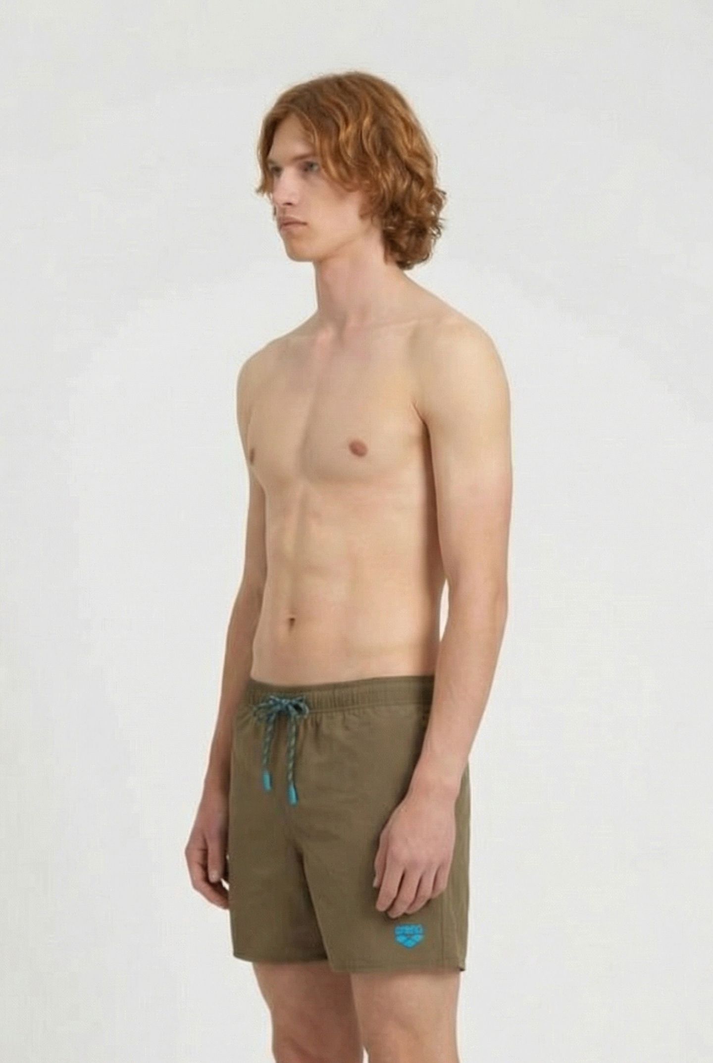 MEN'S ARENA PRO-FILE BEACH BOXER DARK OLIVE-TURQUOISE 2