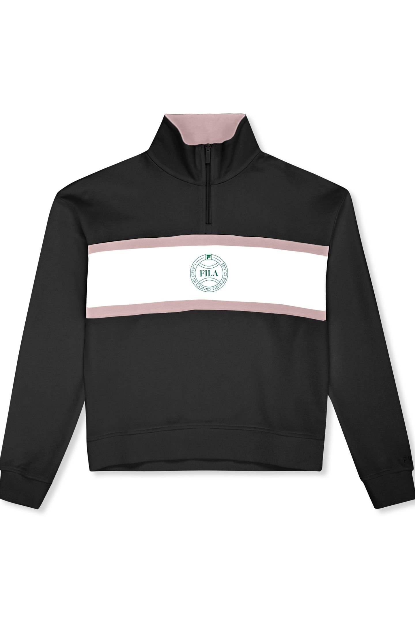PARELLA RELAXED HALF-ZIP SWEATSHIRT BLACK-BRIGHT WHITE 5