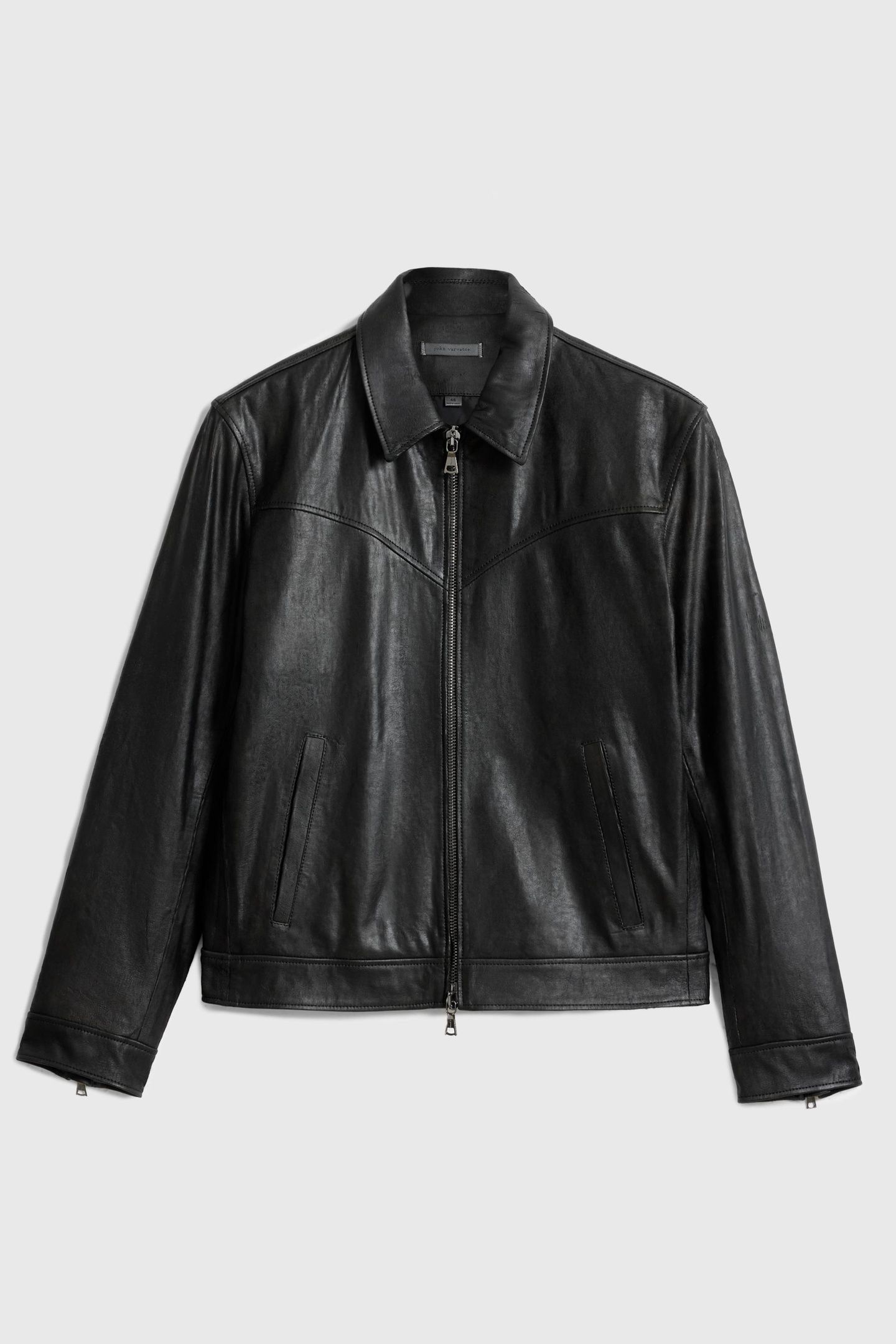 WESTERN YOKE ZIP JACKET WITH MULTI WELT BLACK 2
