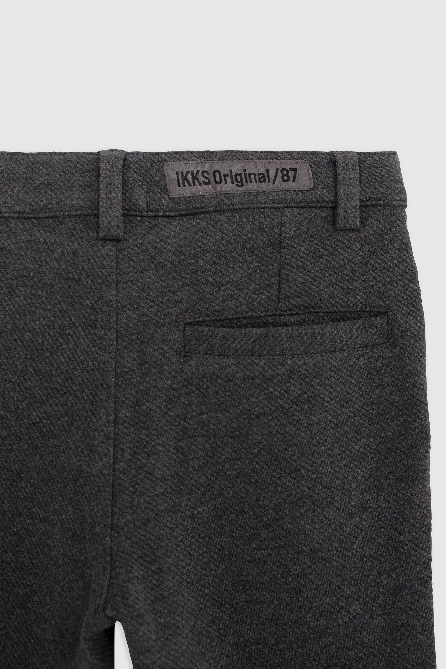 BOY'S CHINO GREY KNIT OTTOMAN PANTS 6