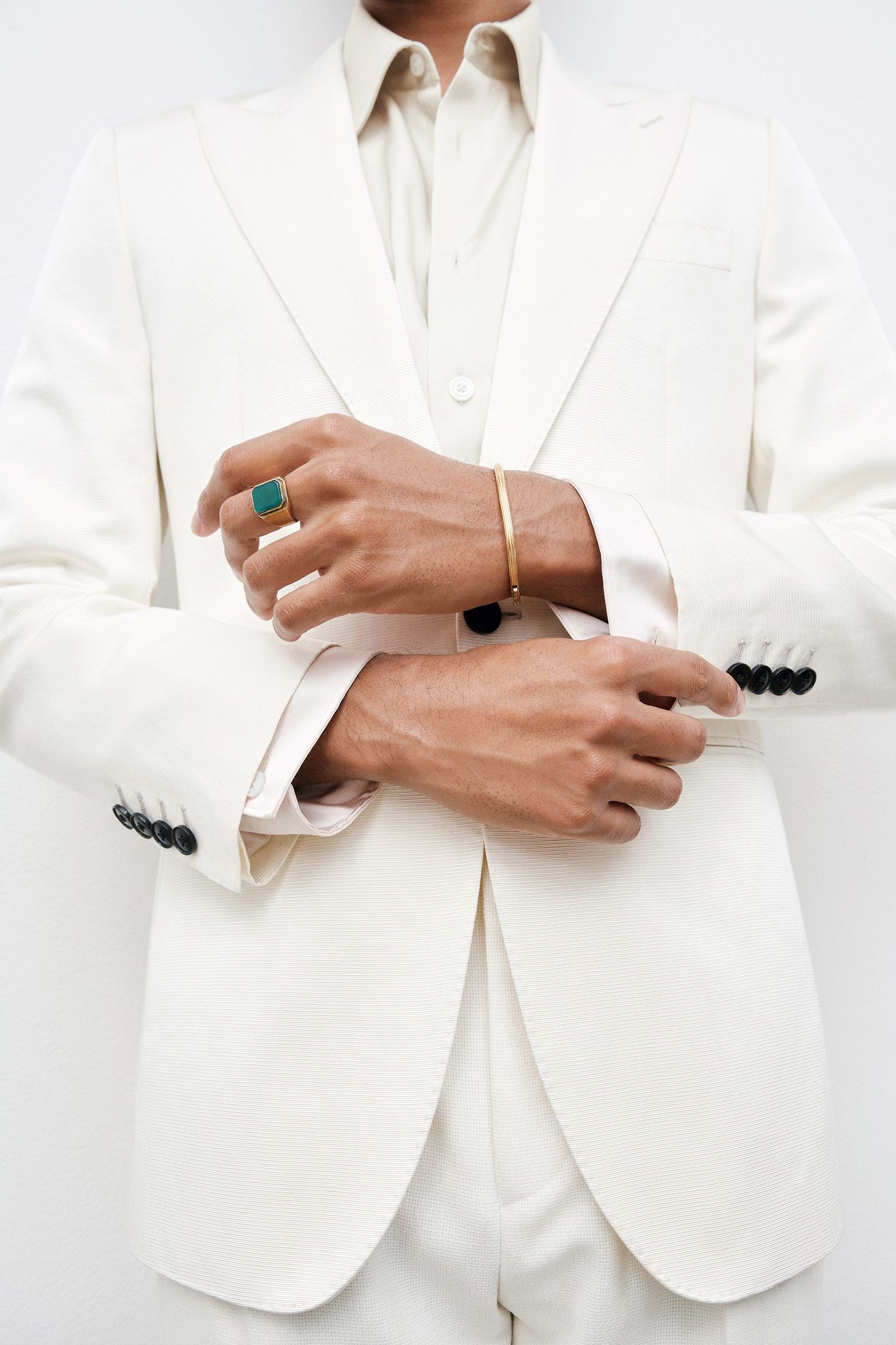 SB 1B PEAK TEXTURE BLAZER IVORY 7
