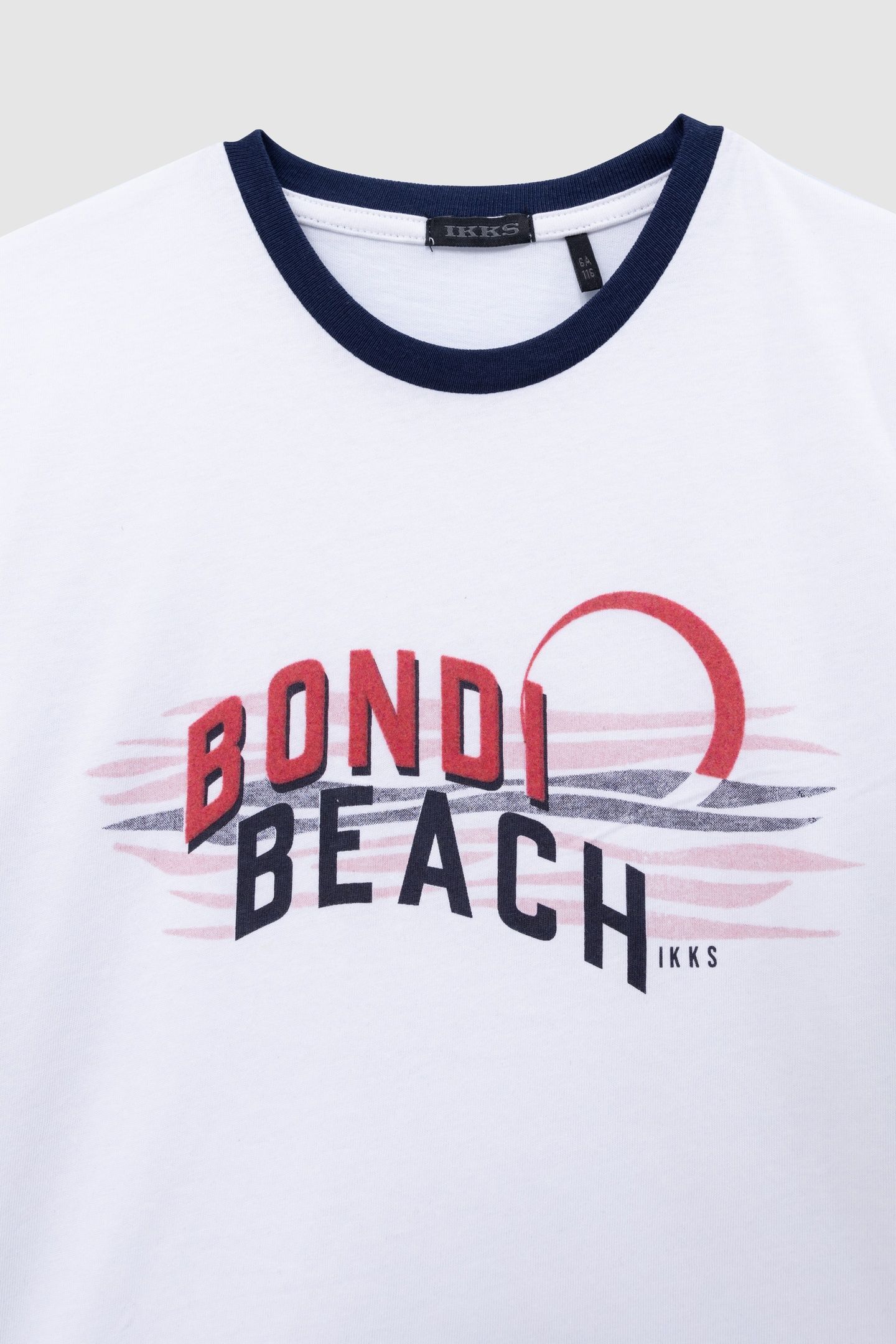 WHITE ORGANIC COTTON T-SHIRT WITH KITE STRIPES 2