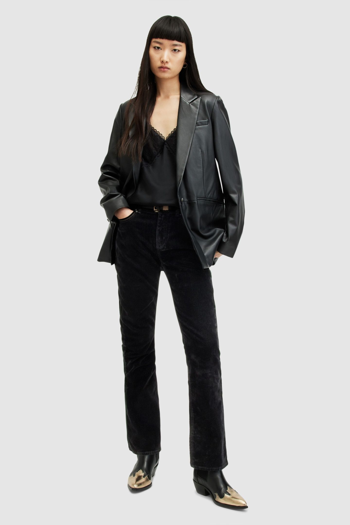 HOLLIS FLOCK BOOTCUT BLACK 2