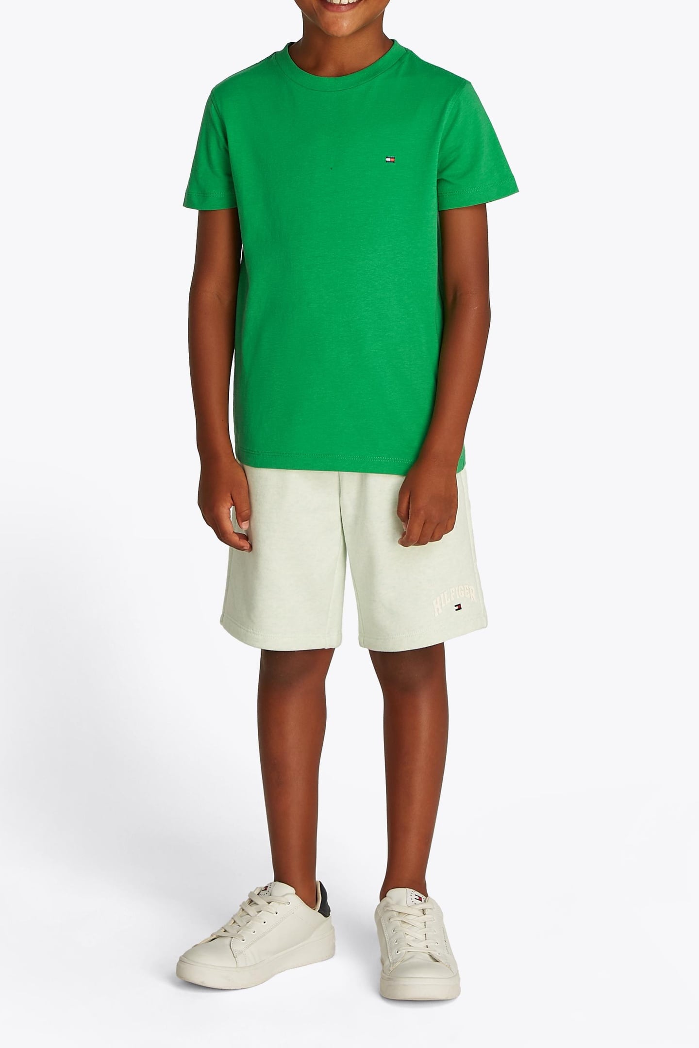 BOYS ESSENTIAL COTTON TEE RADIANT GREEN 1