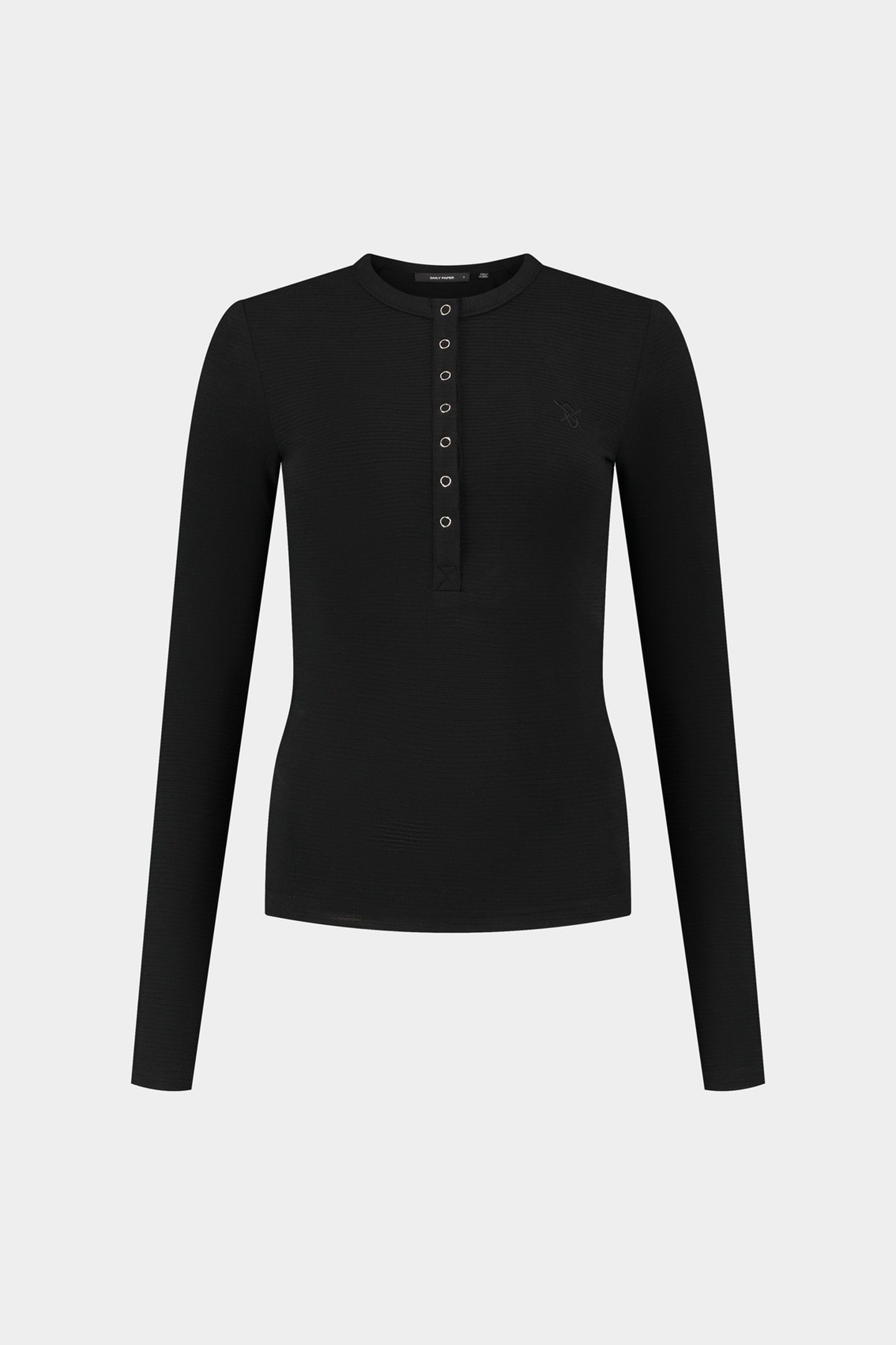 DENISE BUTTON LONG SLEEVE BLACK 2
