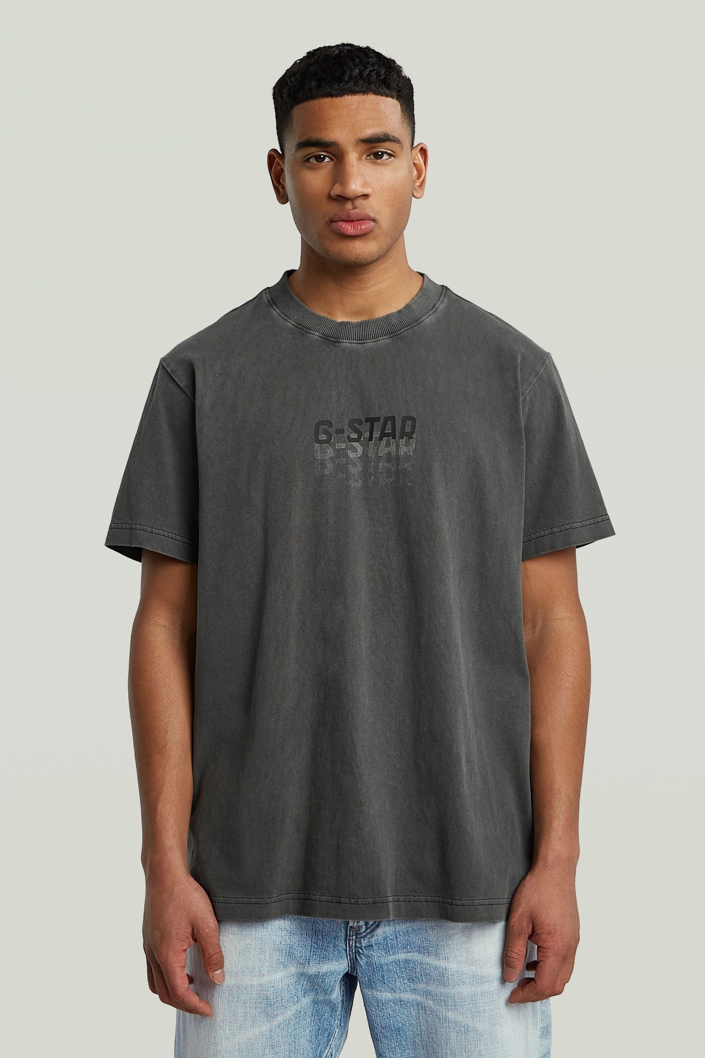 MULTI LOGO OVERDYED LOOSE R T DK BLACK GD 2