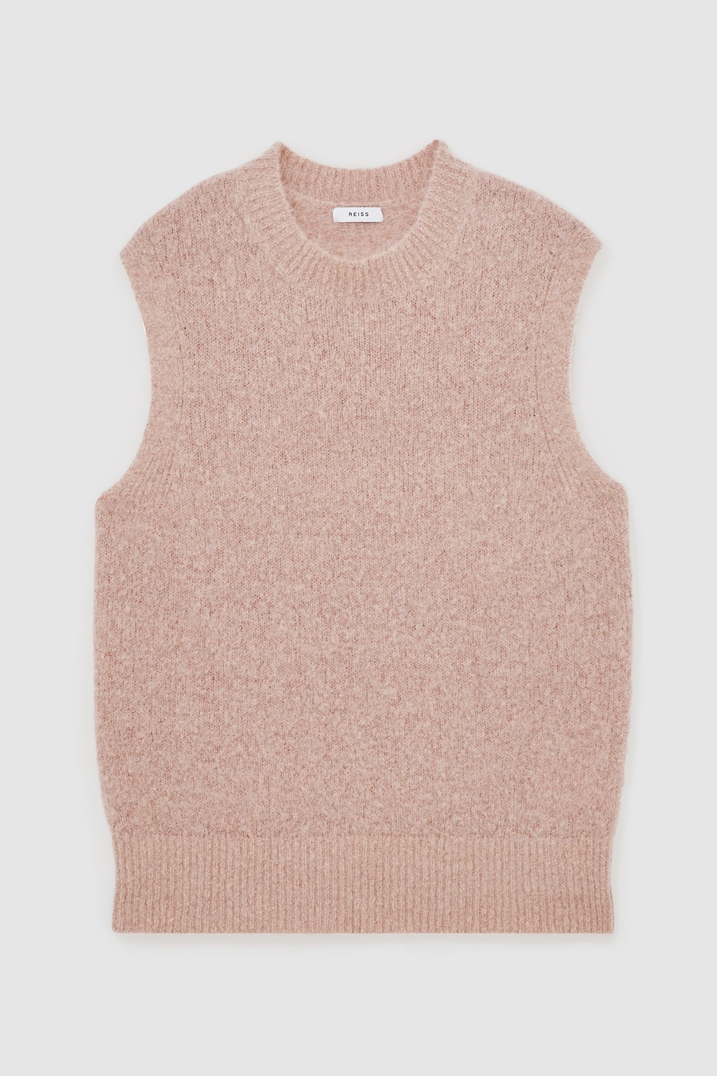 TEXTURED KNITTED VEST PINK 3