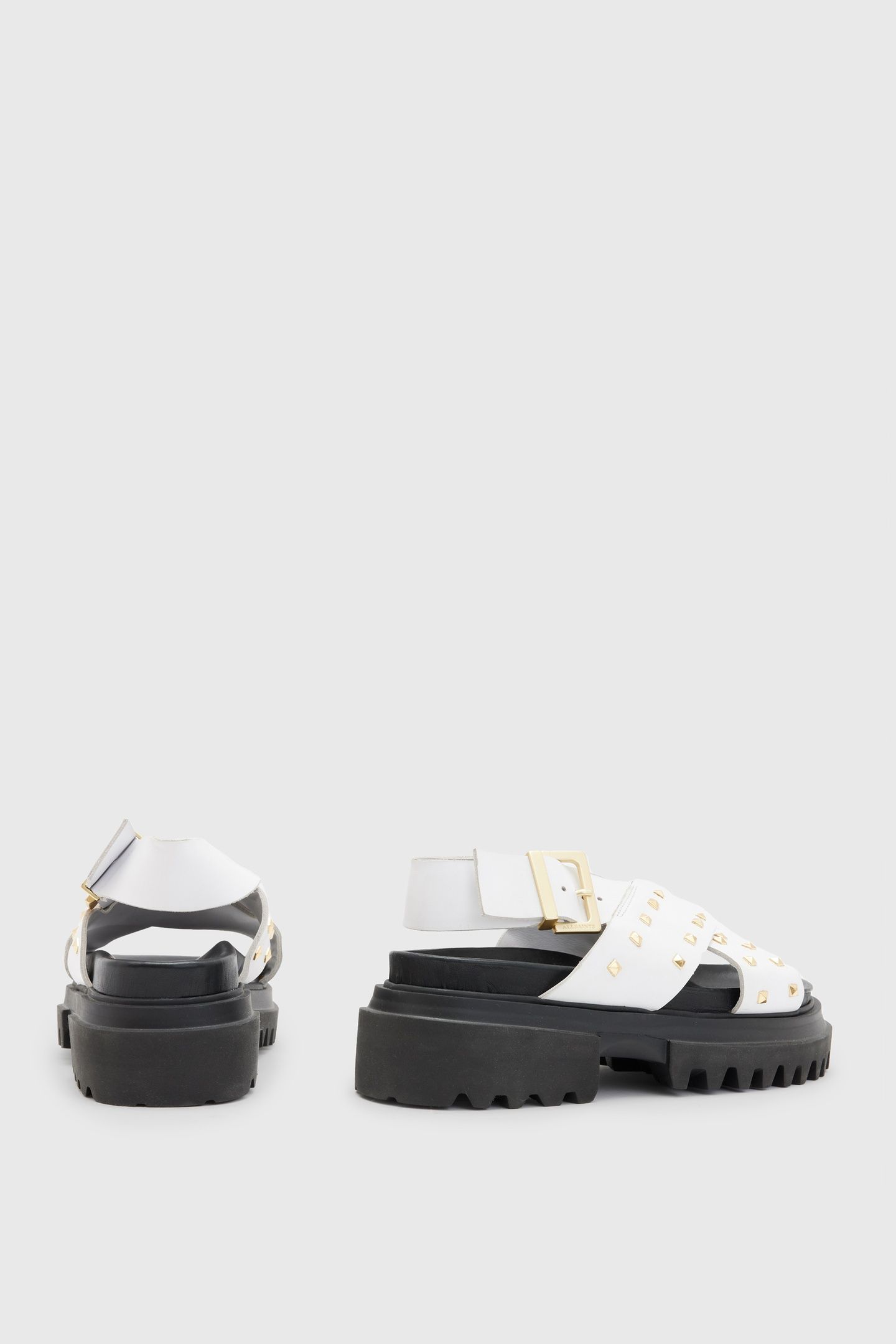 COSMO STUD SANDAL CHALK WHITE/BRASS 3
