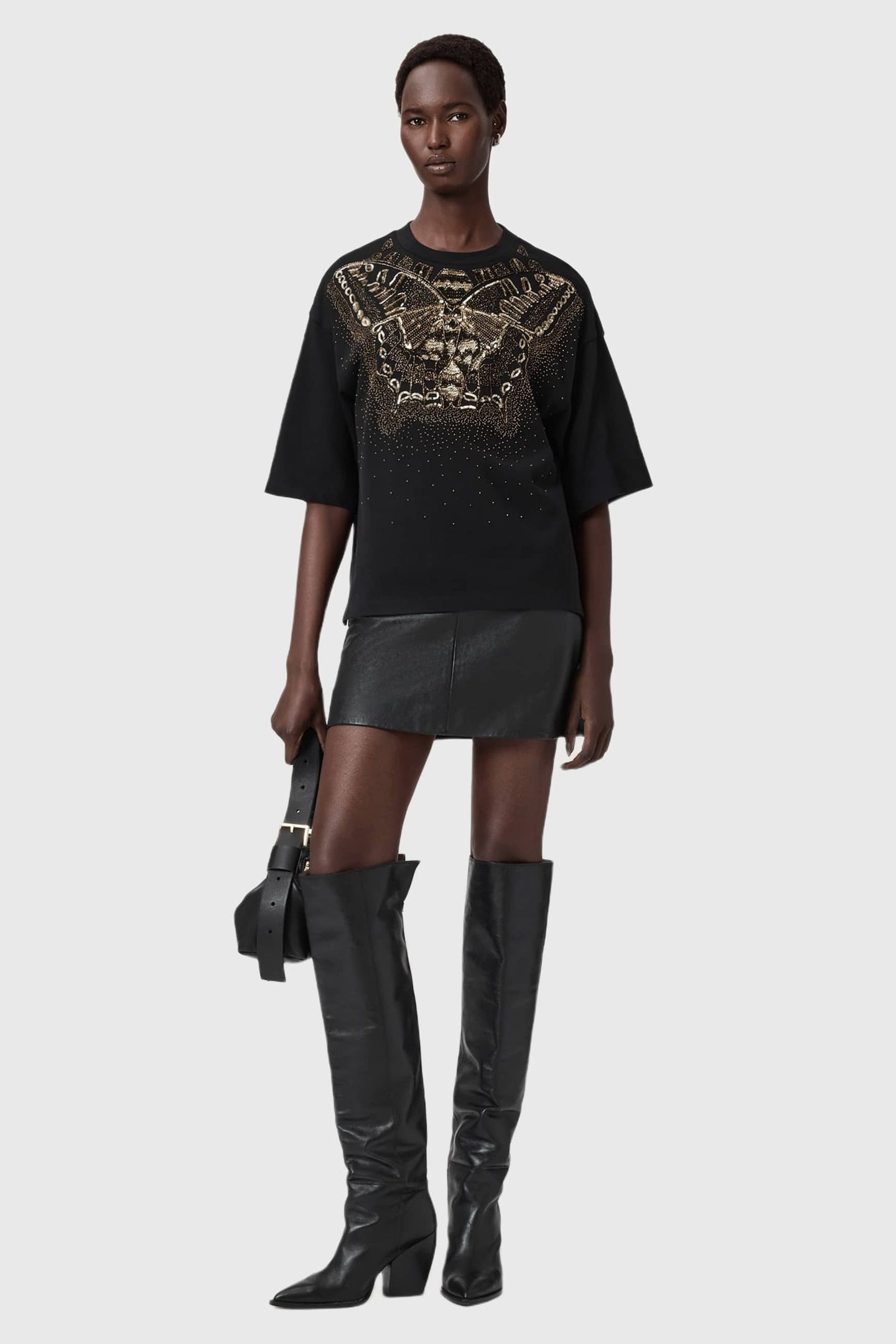 GLIDE AMELIE TEE BLACK/GOLD 1