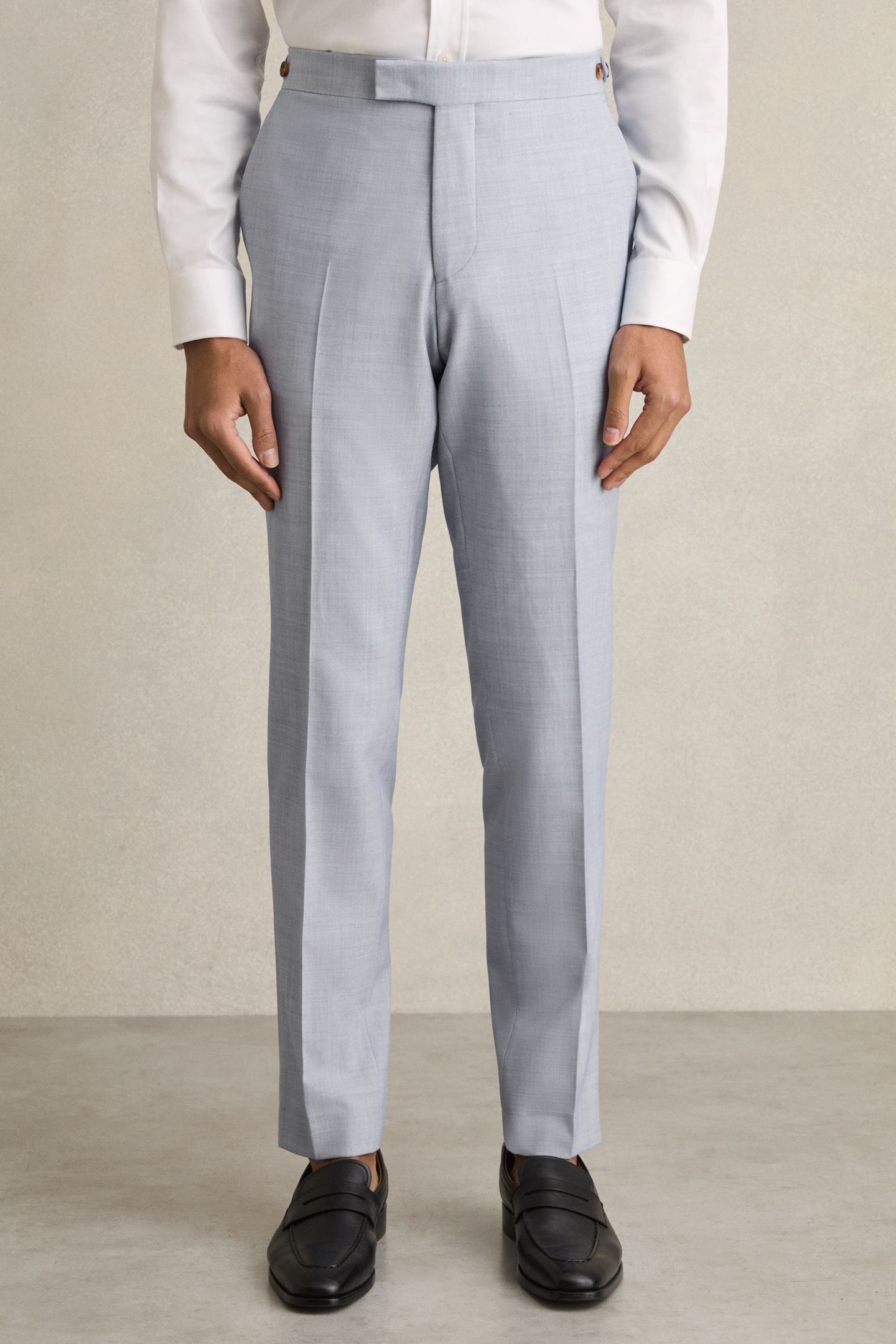 TEXTURED MIXER TROUSER SOFT BLUE 2