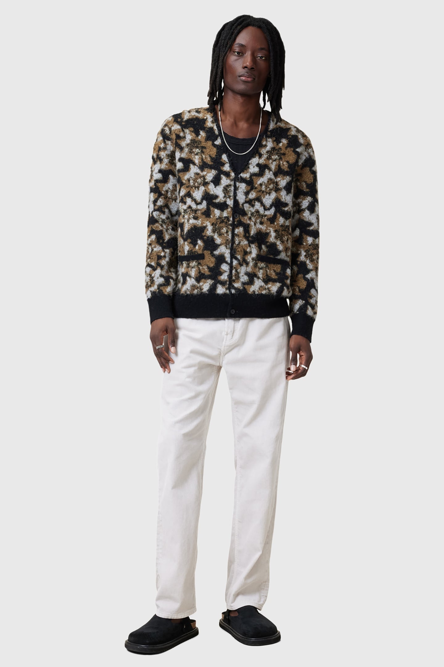 FLORELLE CARDIGAN BLACK/BROWN 1