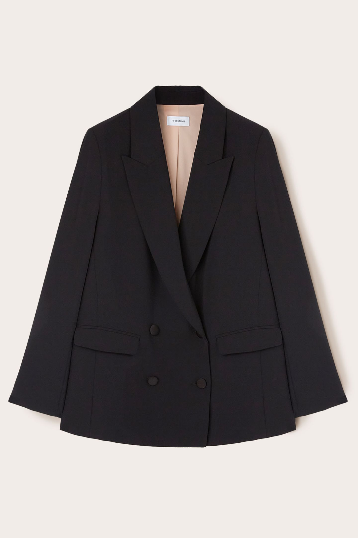 DOUBLE-BREASTED OVERSIZED BLAZER BLACK 5