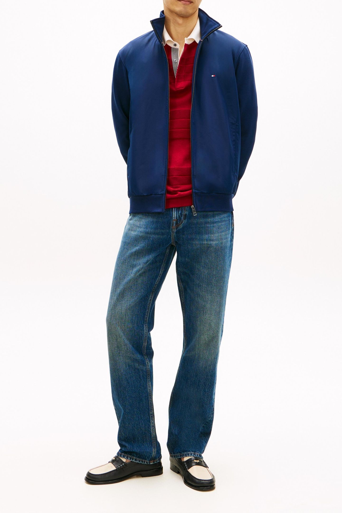 ESSENTIAL INTECHNO MIX ZIP THRU CARBON NAVY 2