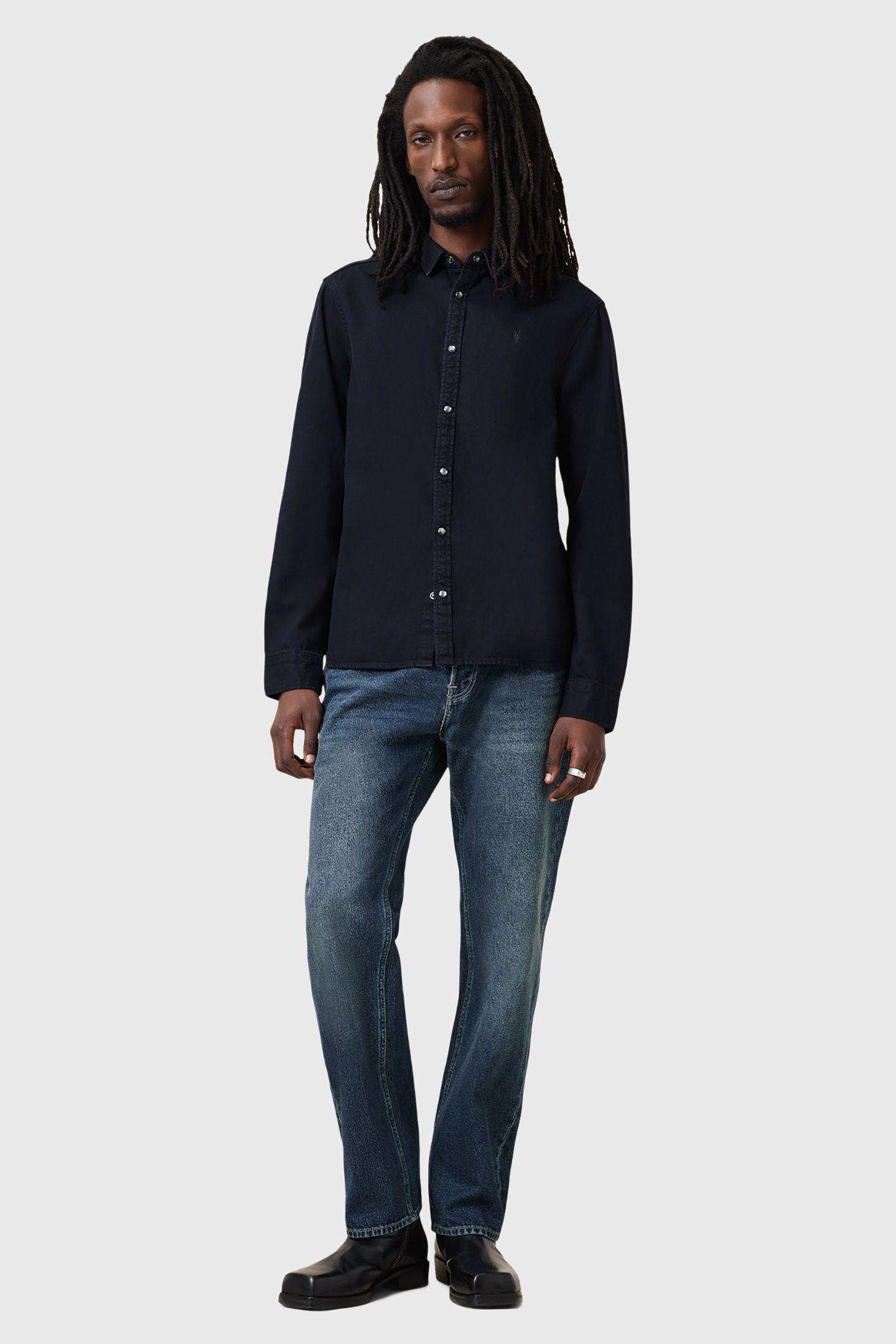 GLEASON LS SHIRT BLUE BLACK 1