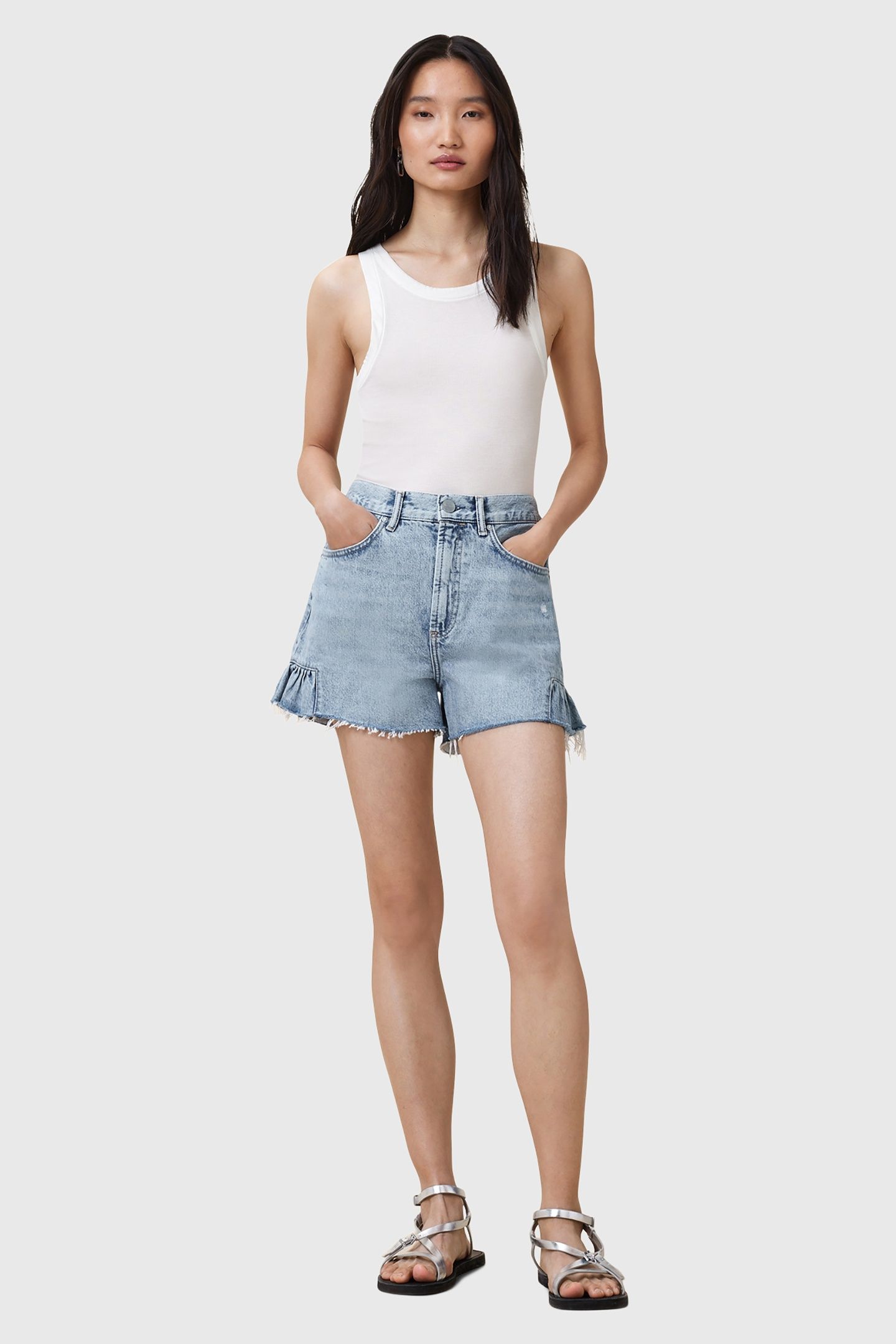 ELIANA DENIM SHORT LIGHT INDIGO 1