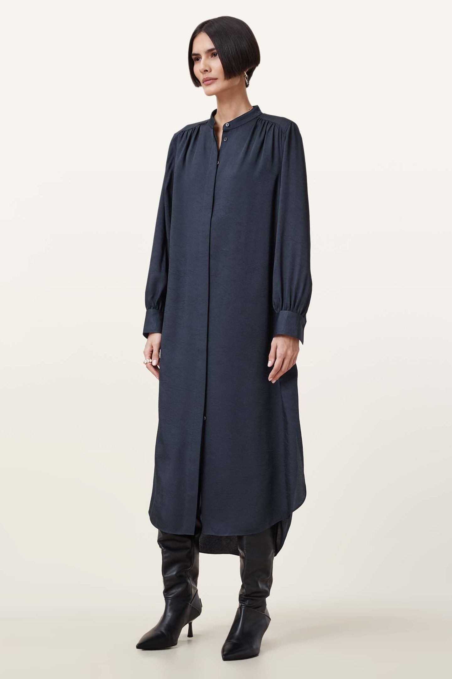 AGGIE SHIRT DRESS DENIM BLUE 4