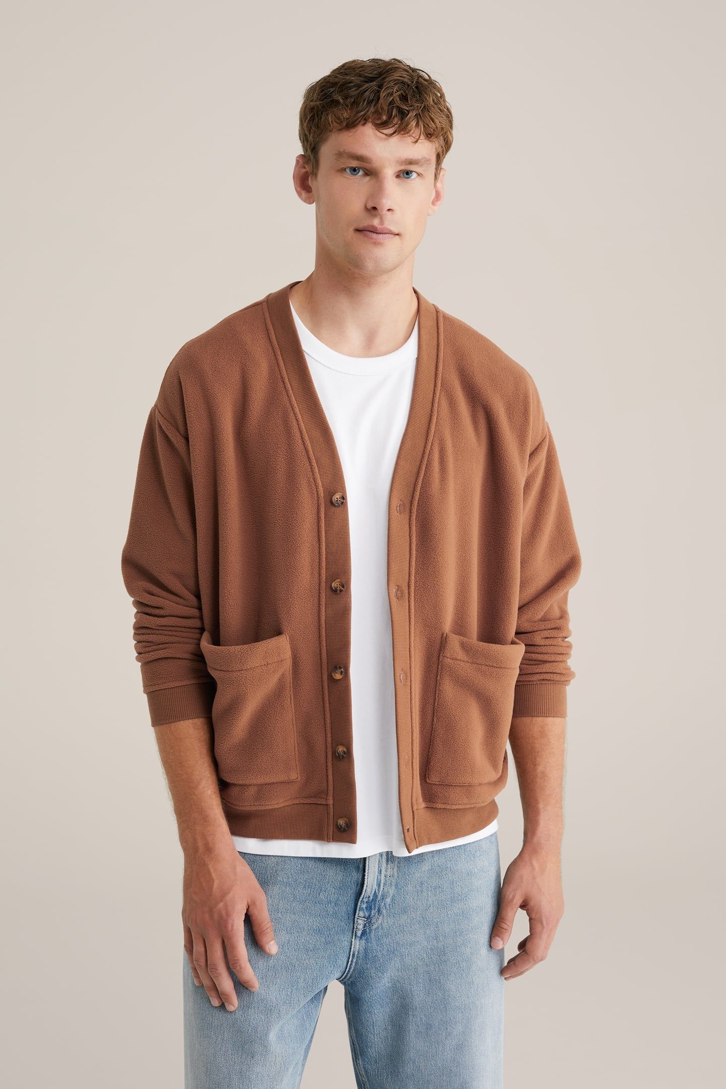 CARDIGAN CINNAMON BROWN 1