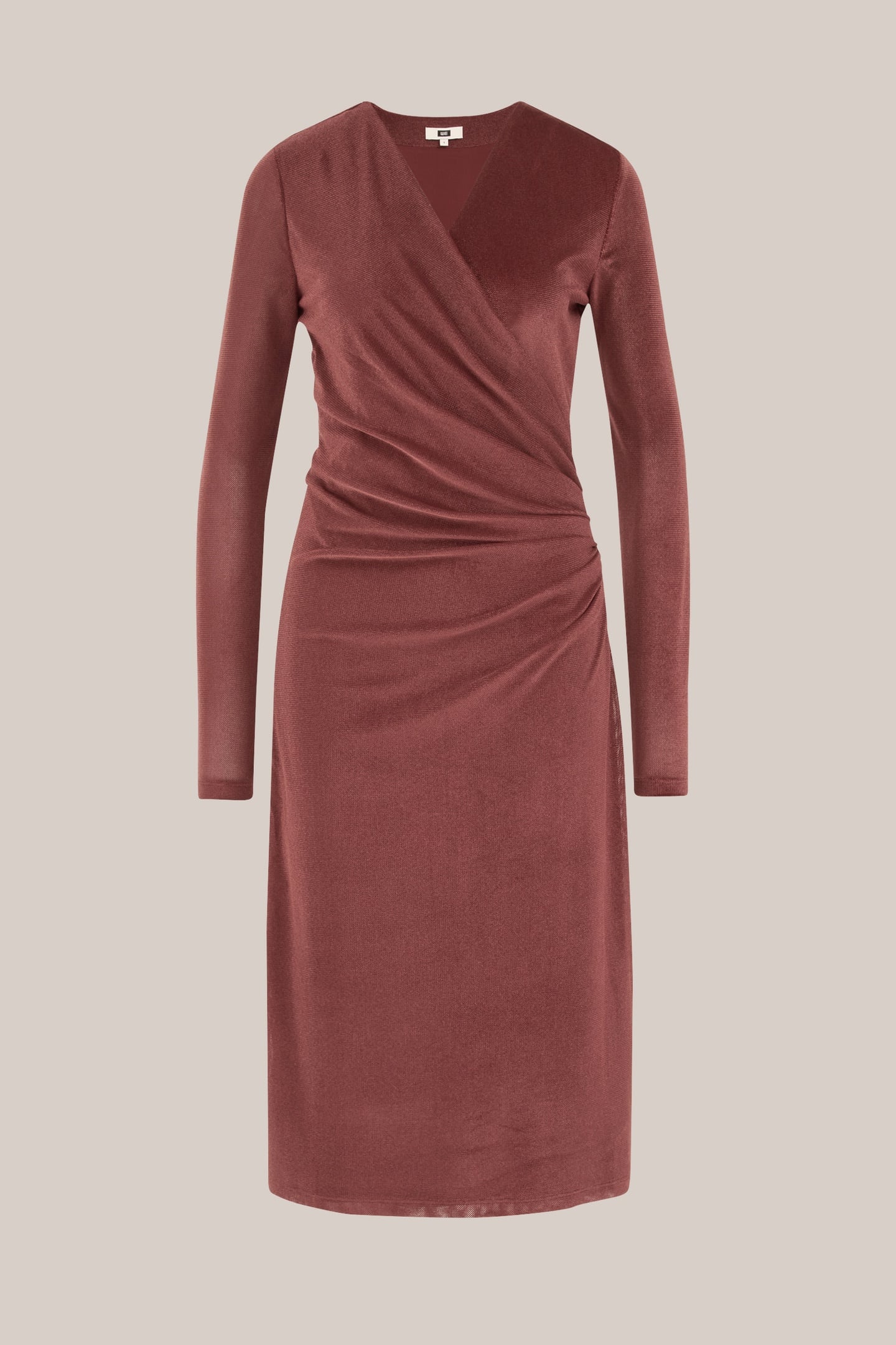 DRESS MID LENGTH BURGUNDY RED 4
