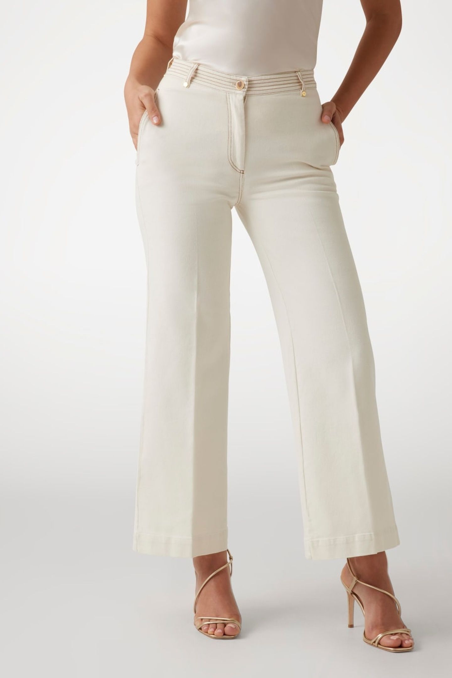 MARCIANO BY GUESS NAOMI WIDE LEG PANT DENIM SANDY SHORE 2