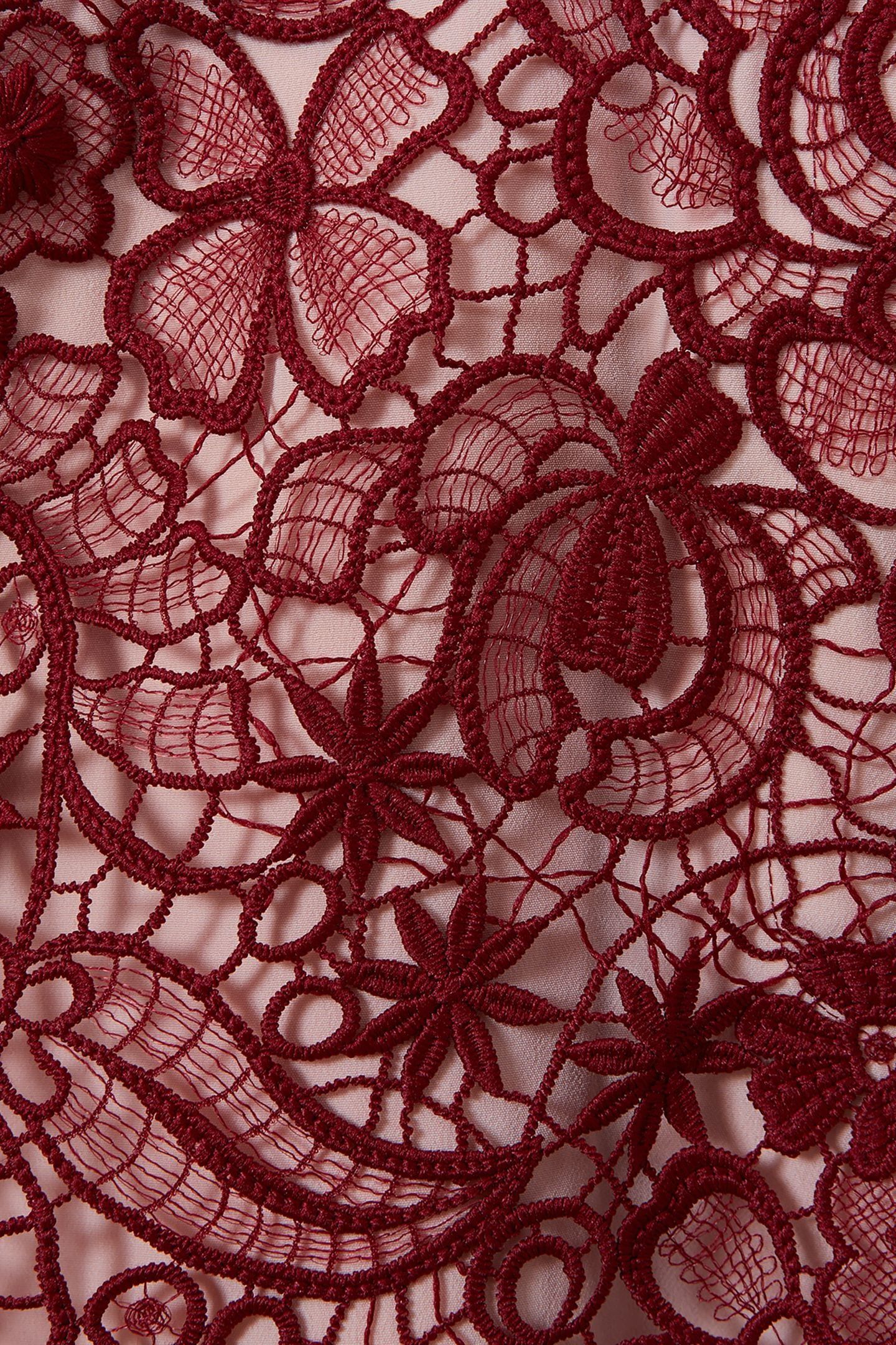 LACE PENCIL SKIRT BURGUNDY 6