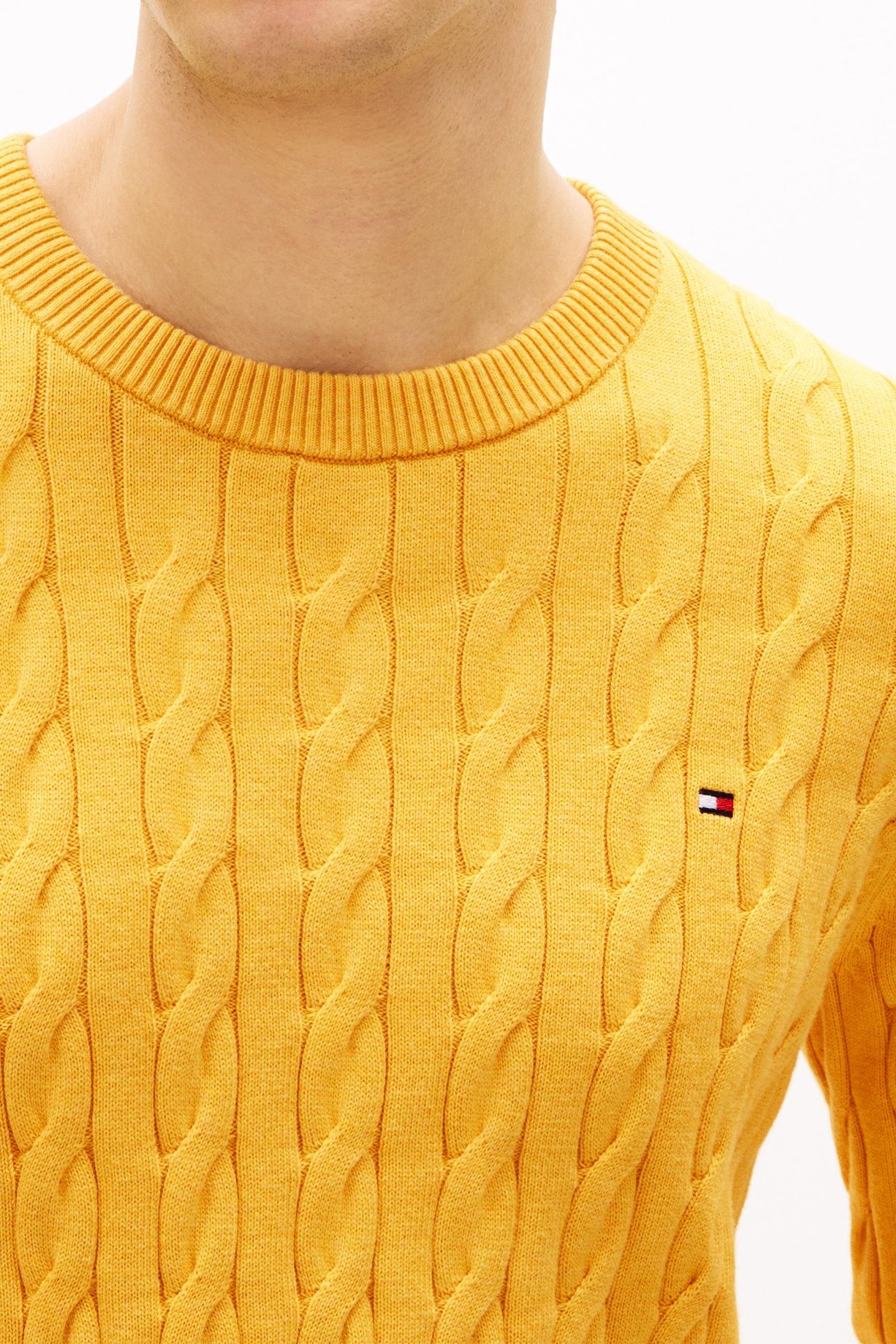 CLASSIC COTTON CABLE MORNING SIDE YELLOW HEATHER 3