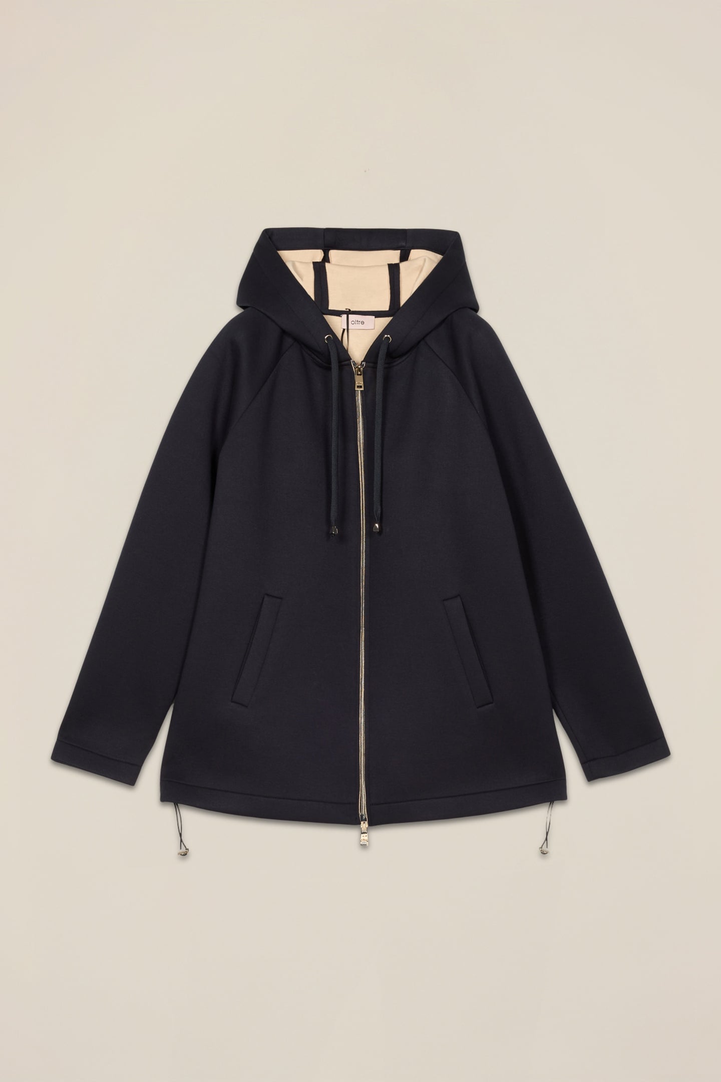 SWEATSHIRT JACKET IN SCUBA FABRIC BLUE 6