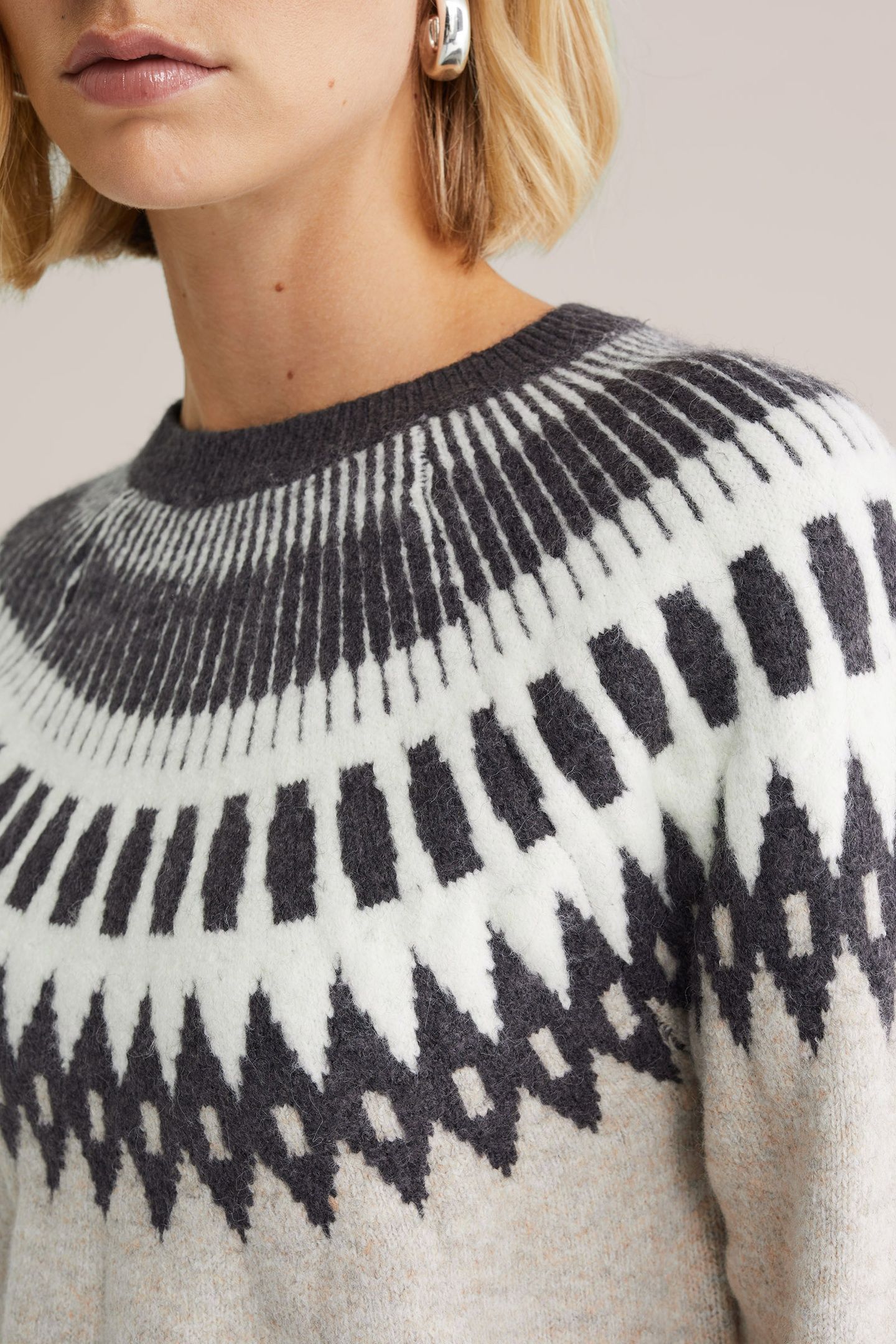 KNITTED PULLOVER GREIGE 5