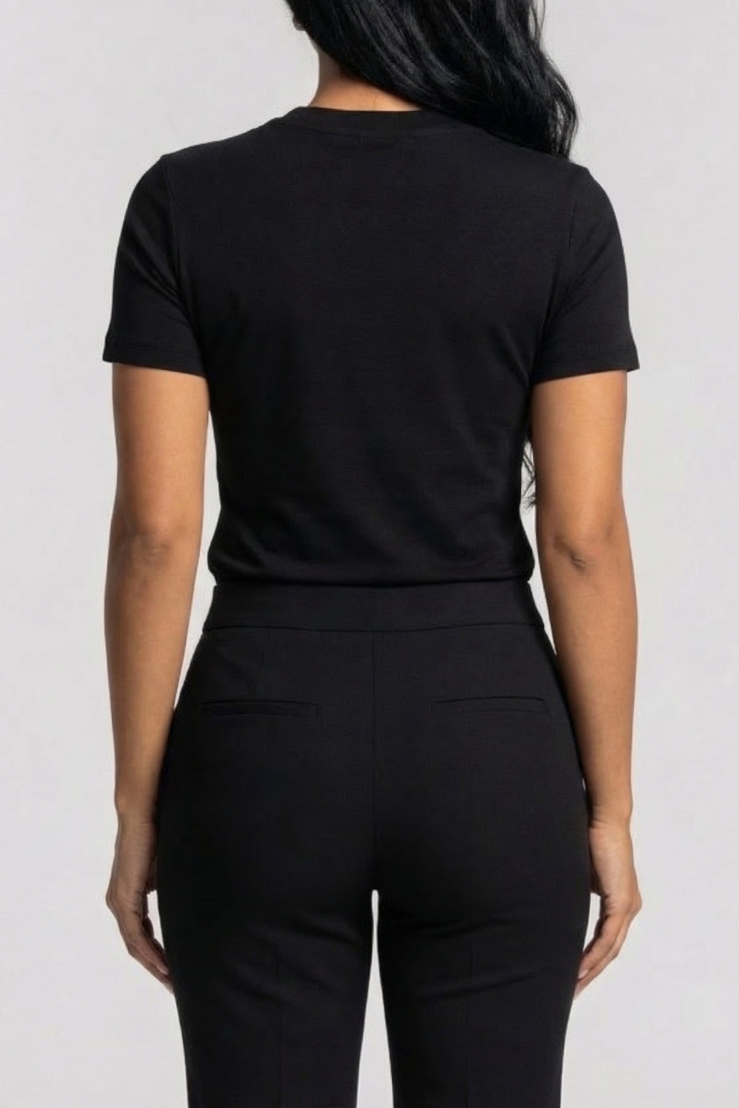 MARCIANO BY GUESS OLIVIA SS CHAIN TEE JET BLACK 2