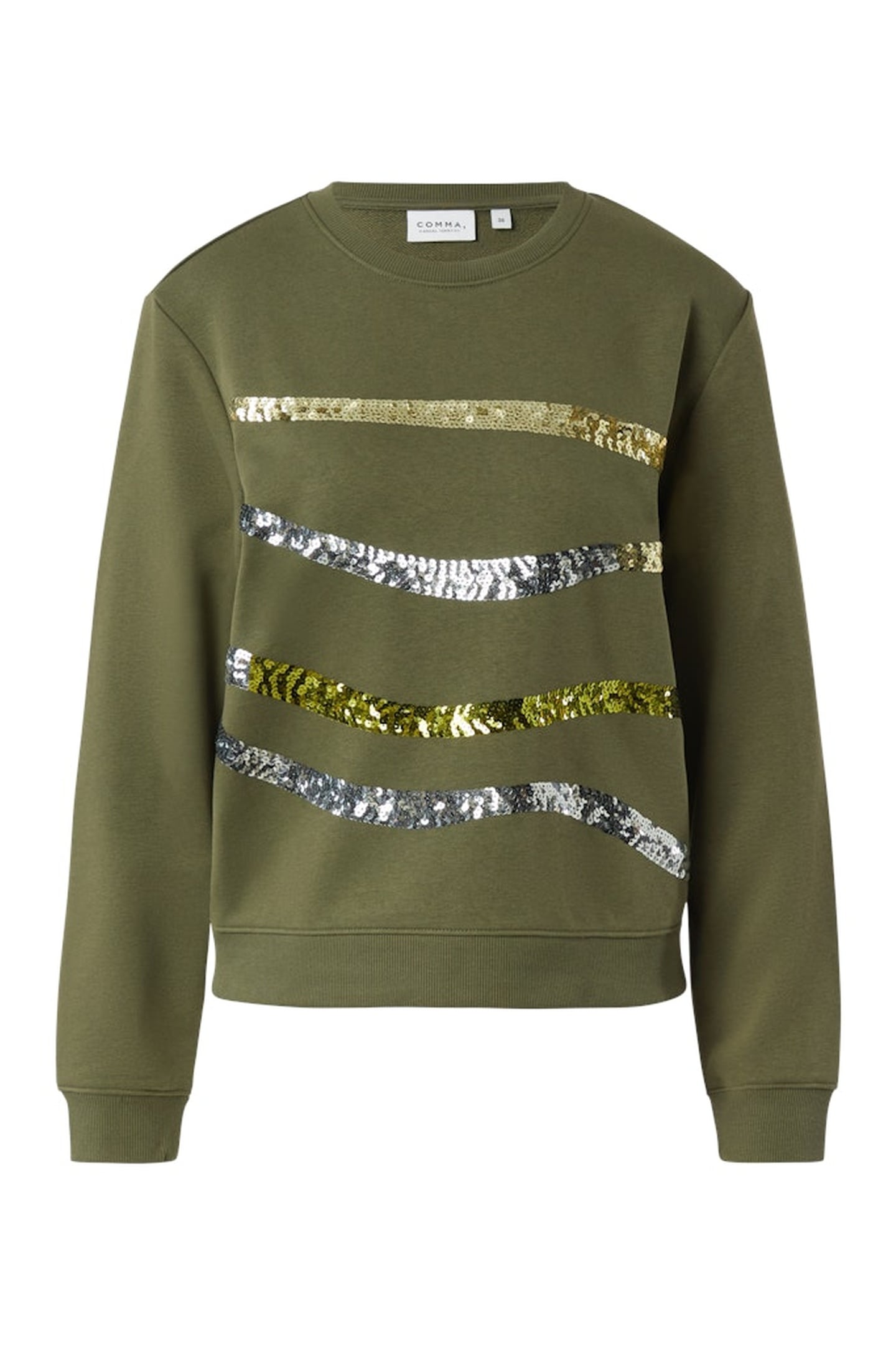 COMMA SWEATERS DARK GREEN 1