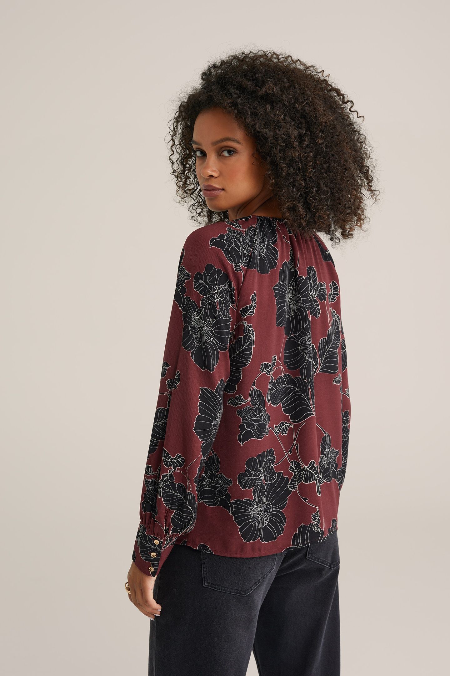 BLOUSE BURGUNDY RED 2