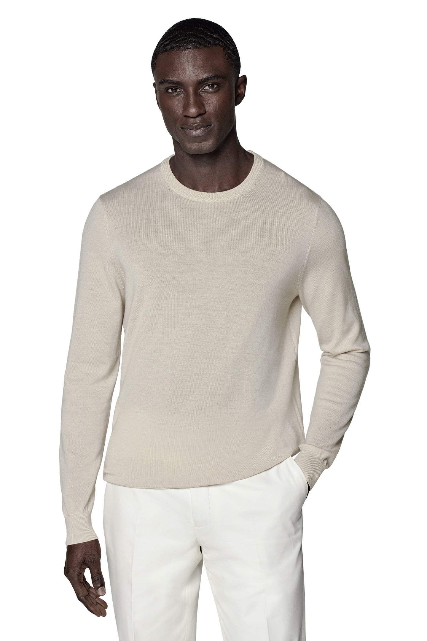 LS CREW MERINO SAND 1