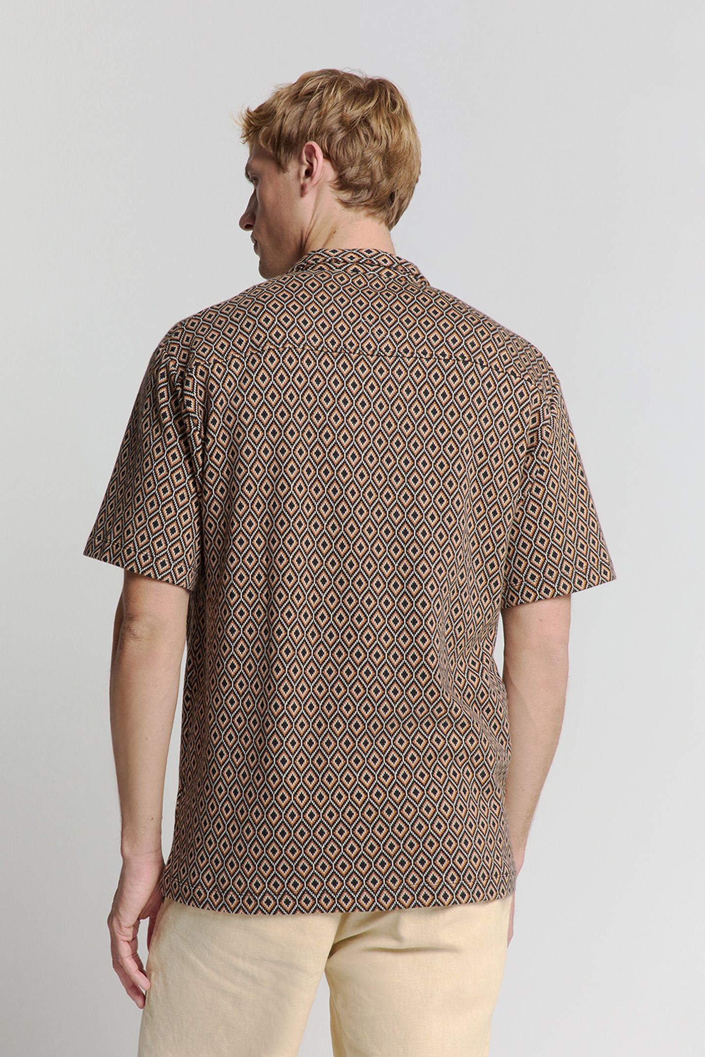 SHIRT SHORT SLEEVE JERSEY REVERS COLLAR ALLOVER PRINTED CARA 2