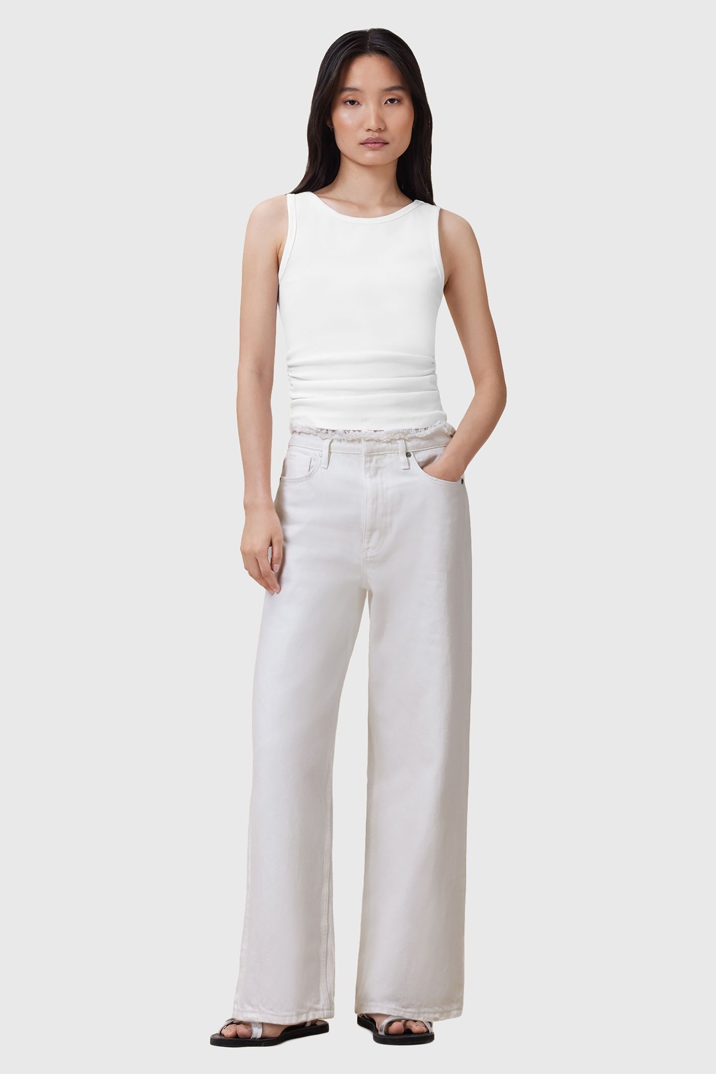 BLAKE FRAY JEAN CHALK WHITE 1