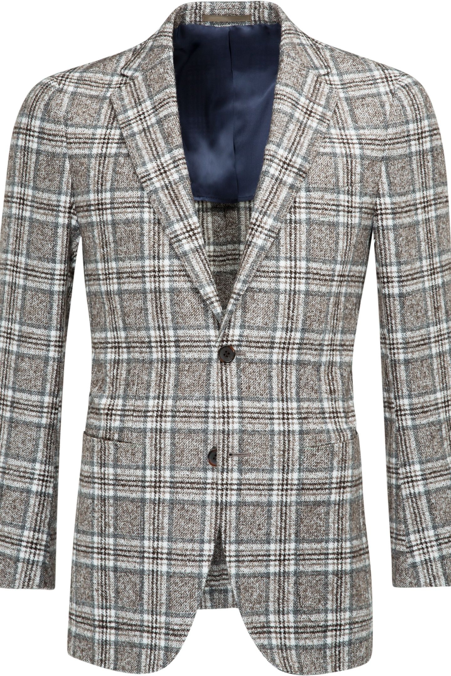 JACKET-BROWN-CHECK BROWN 1