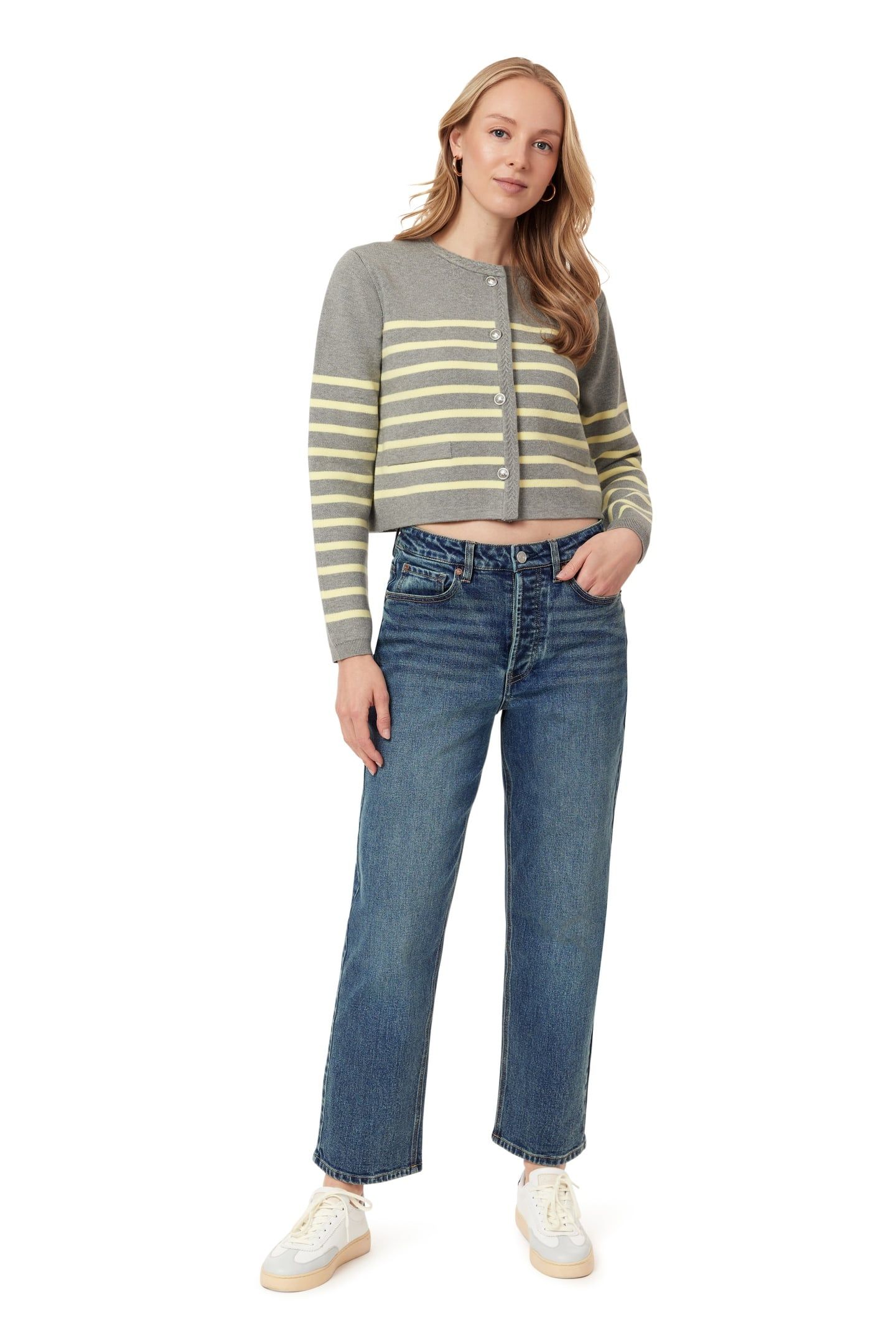 SWEATER MEDIUM GREY HEATHER/YOUNG WHEAT 2