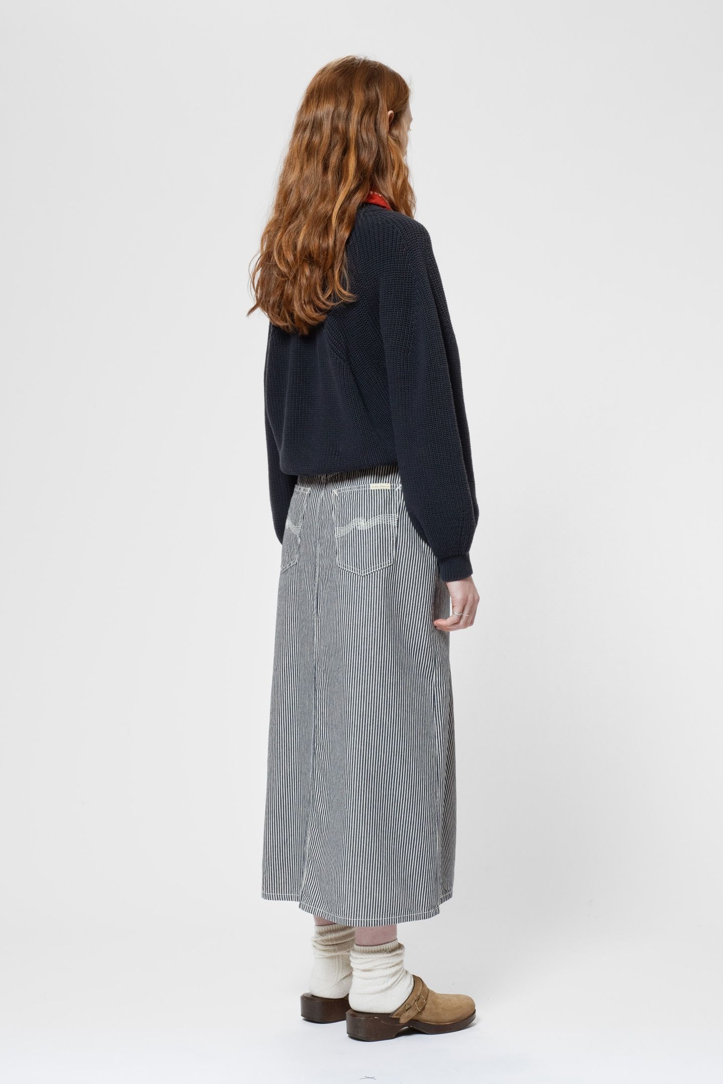 ANNA HICKORY STRIPED SKIRT BLUE 2