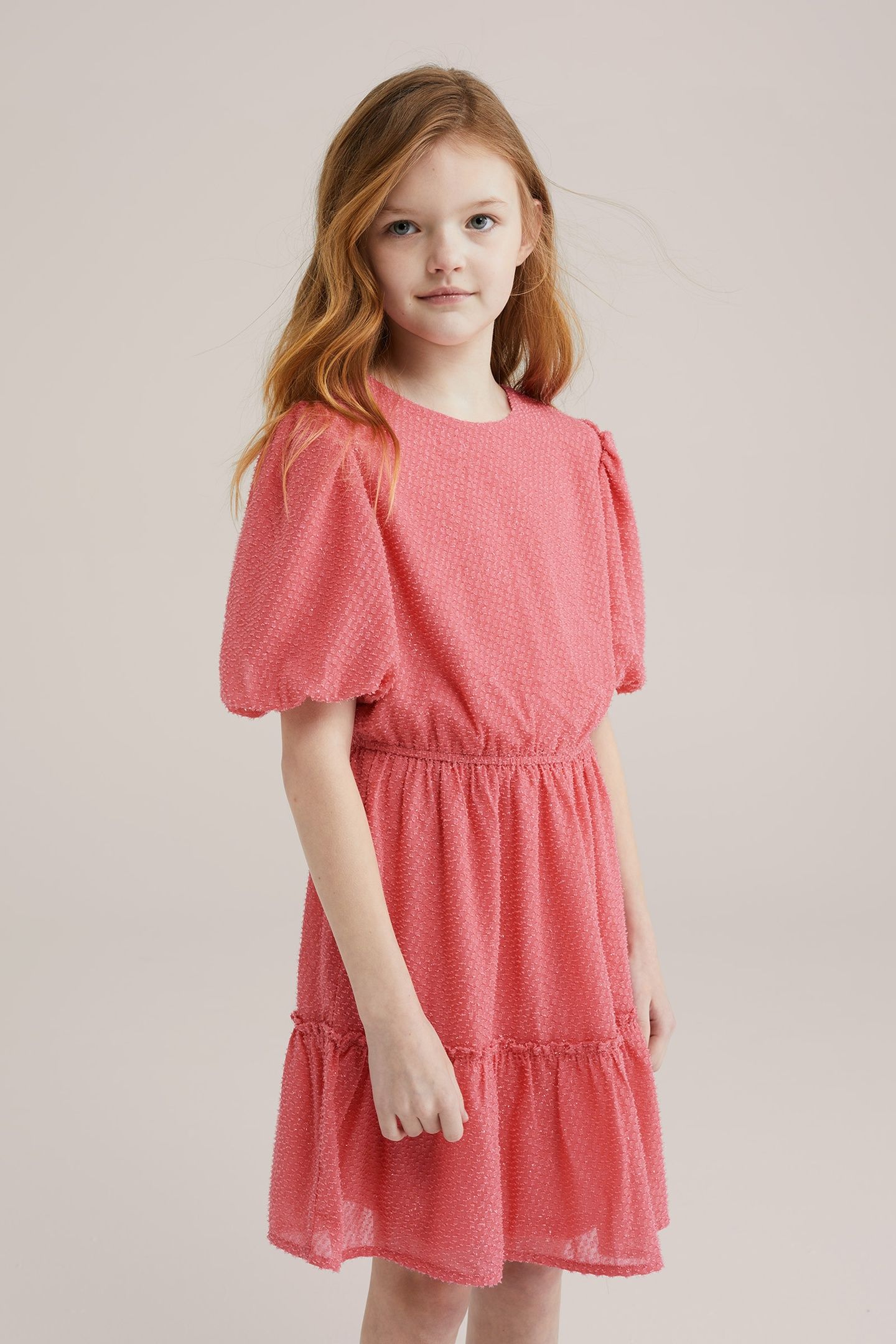 DRESS MID LENGTH CORAL PINK 1