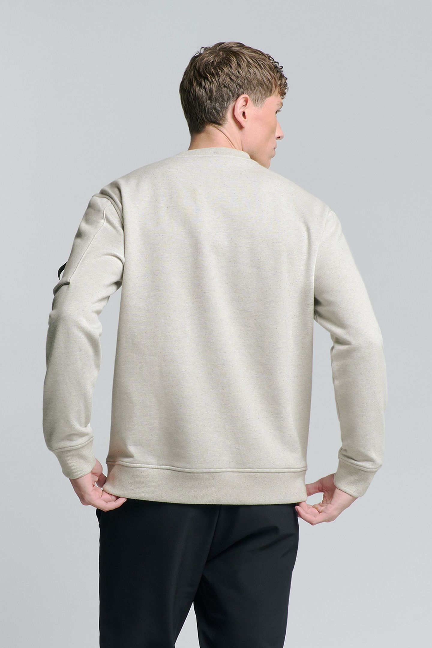 SWEATER CREWNECK MELANGE CHALK 2