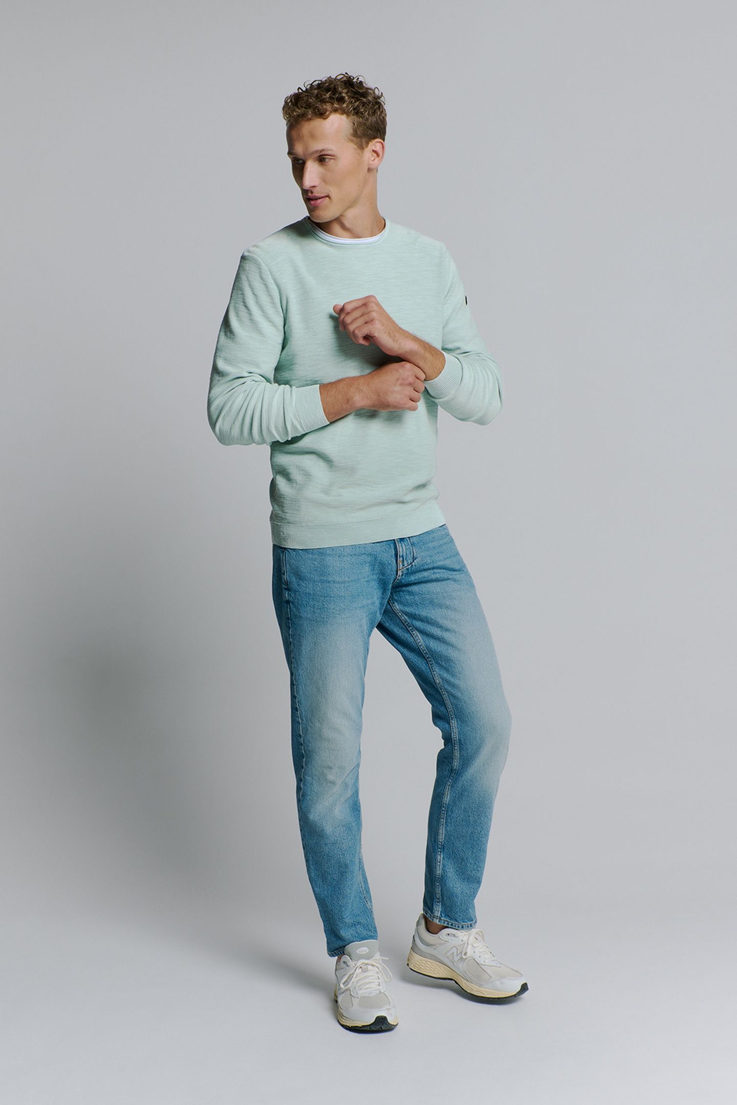 PULLOVER CREWNECK GARMENT DYED + STONE WASHED ICE 4