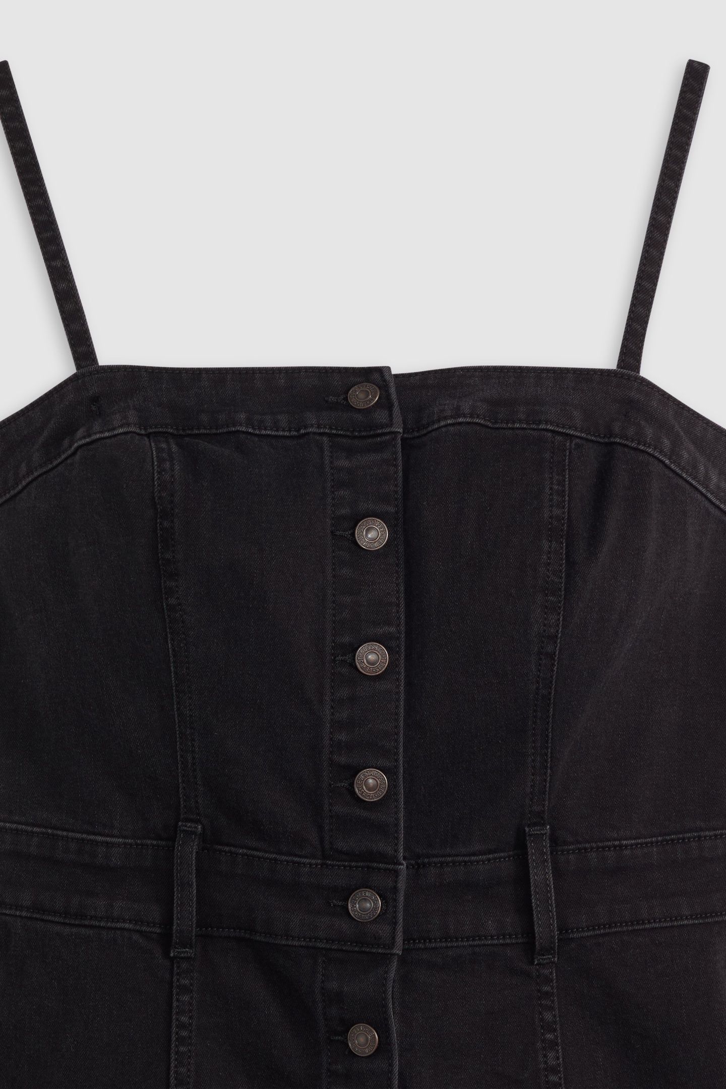 DENIM BUSTIER DRESS BLACK 5