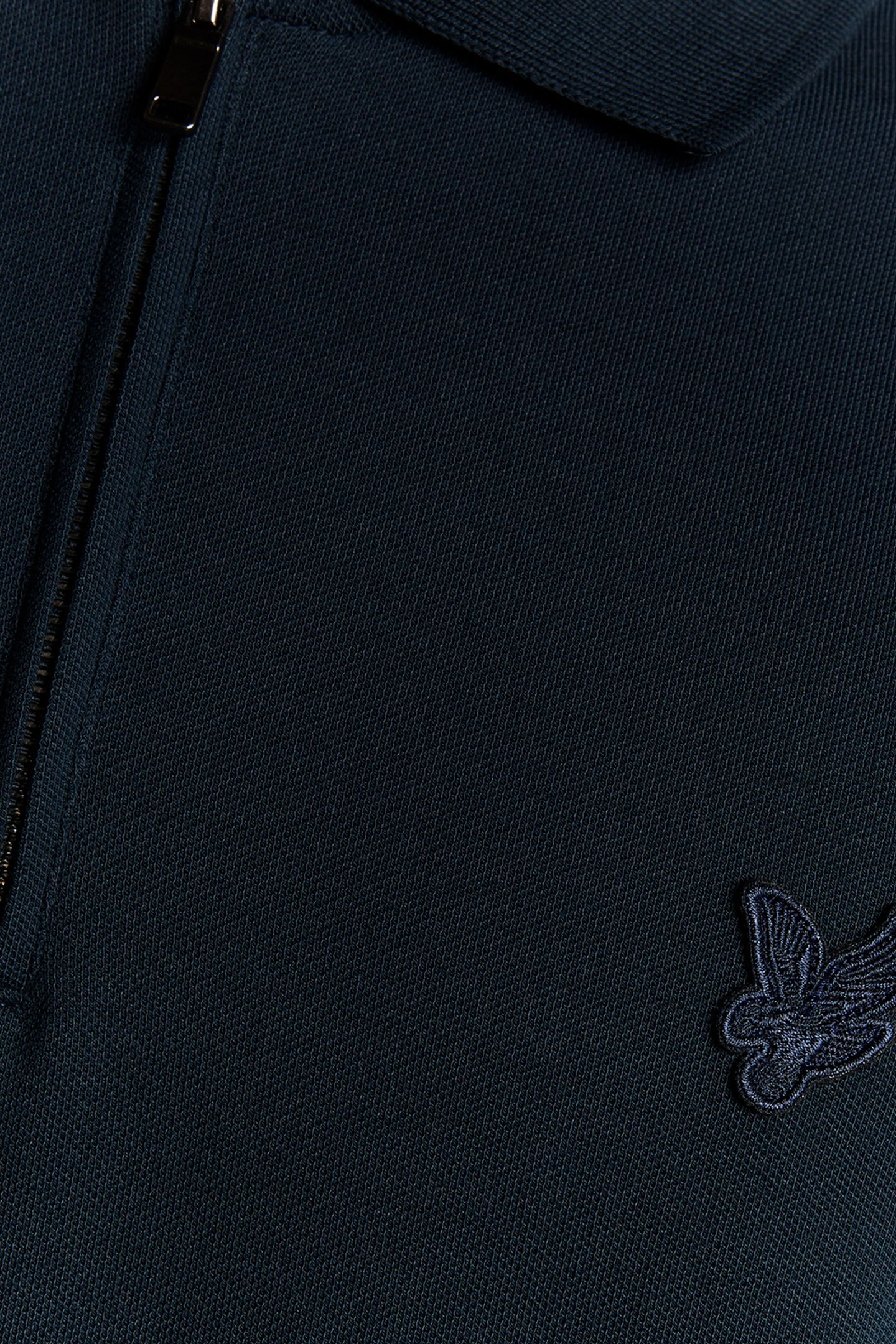 SUPERFINE PIQUE ZIP POLO SHIRT CARBON 6