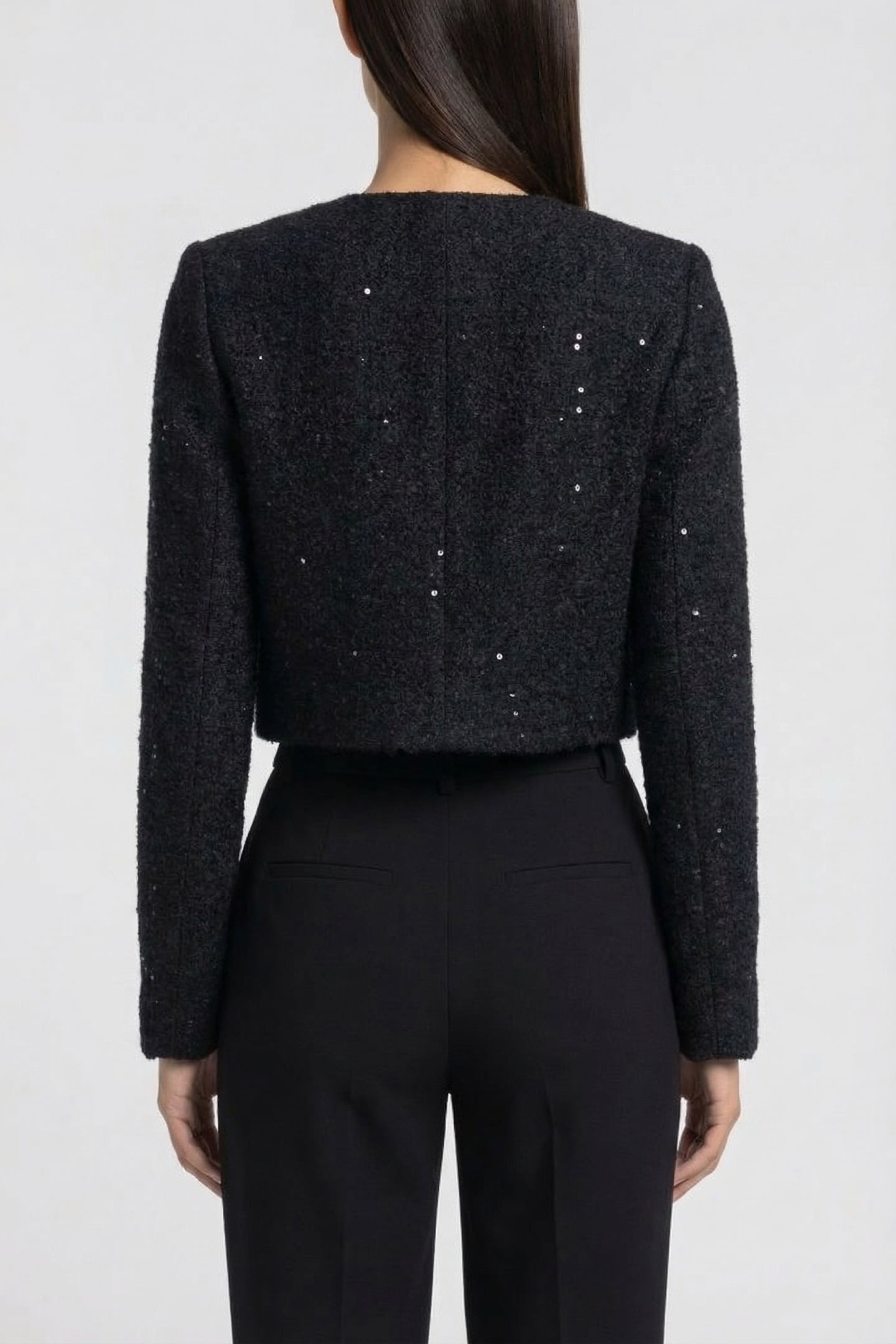 MARCIANO BY GUESS BOUCLE AWAY JACKET JET BLACK 2